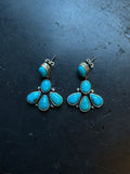 Kingman Turquoise Drop Earrings | 925 Sterling Silver E412