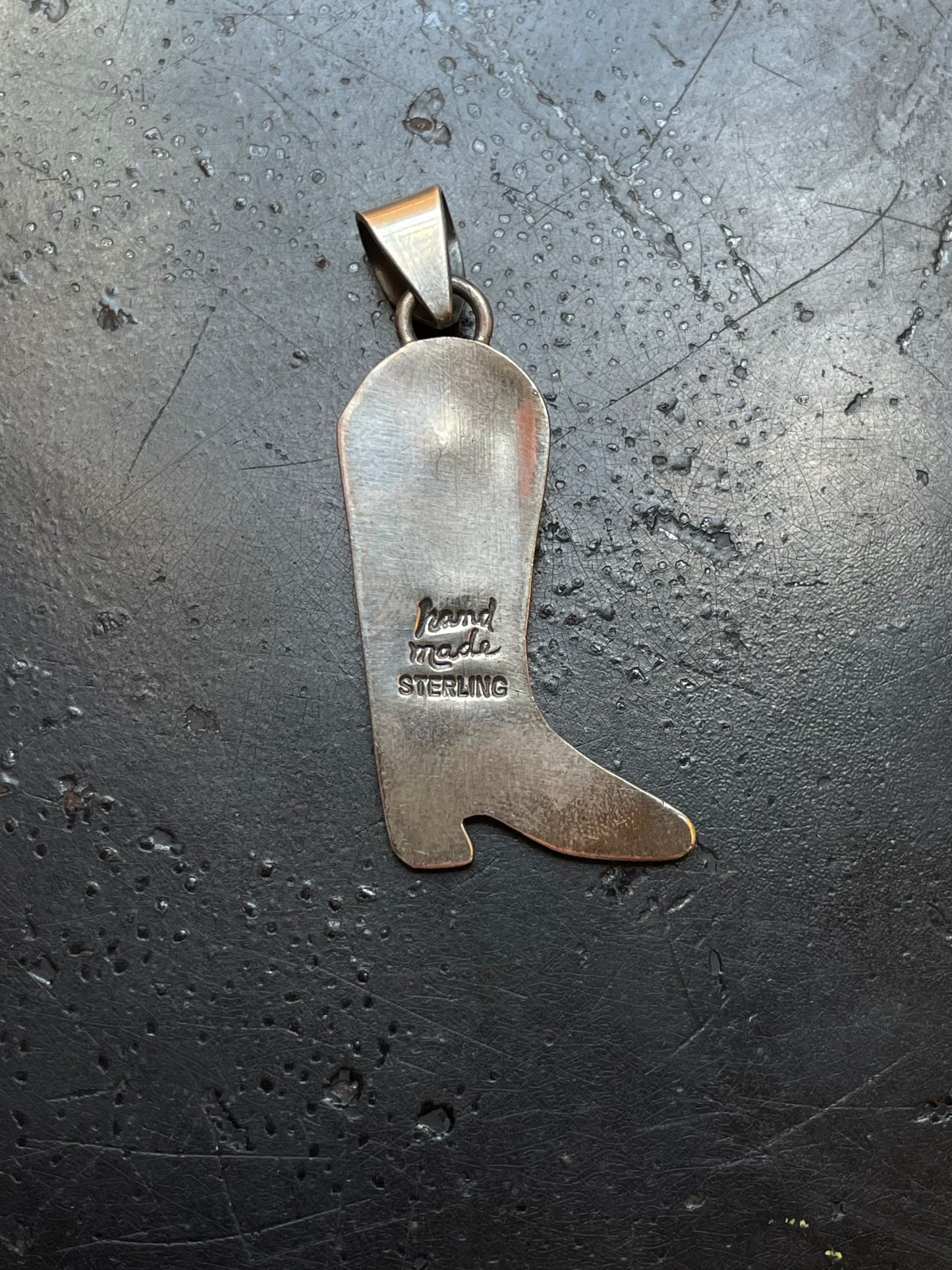 Spiny Oyster Cowboy Boot Pendant | Sterling Silver G436