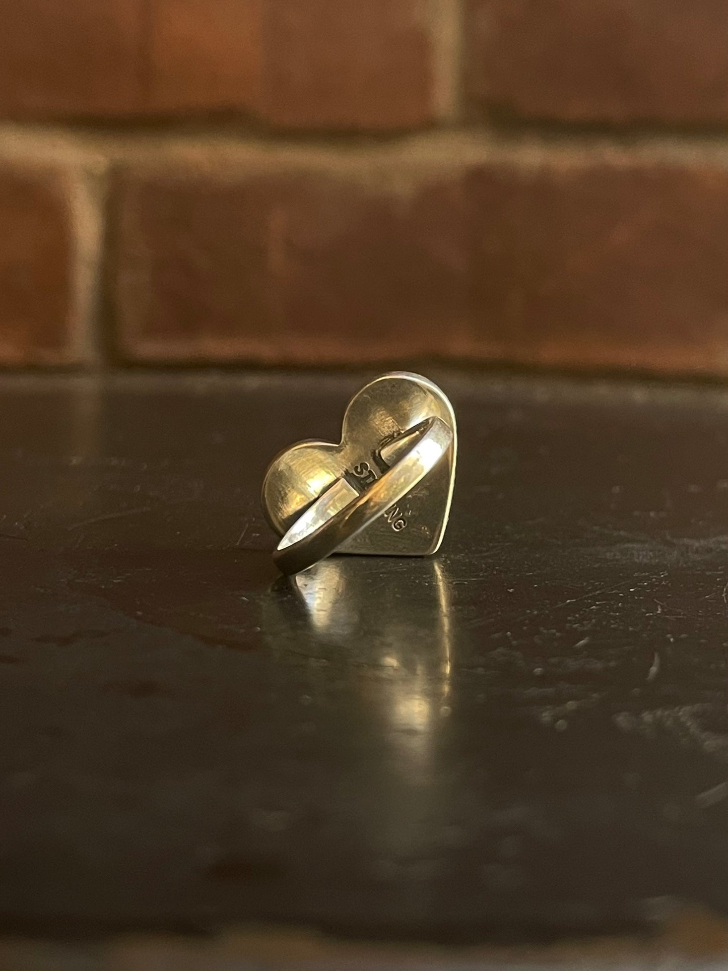 Kingman Turquoise Heart Ring | Sterling Silver | Size 6 G347