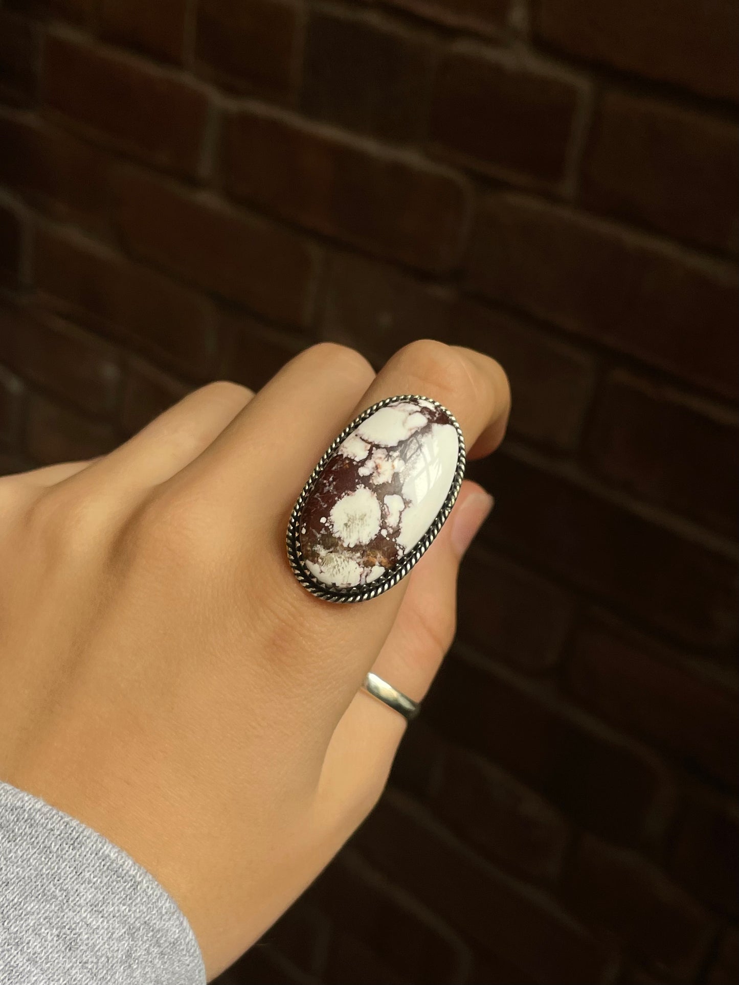 Wild Horse Stone Ring | Sterling Silver 925 | Size 10 C594