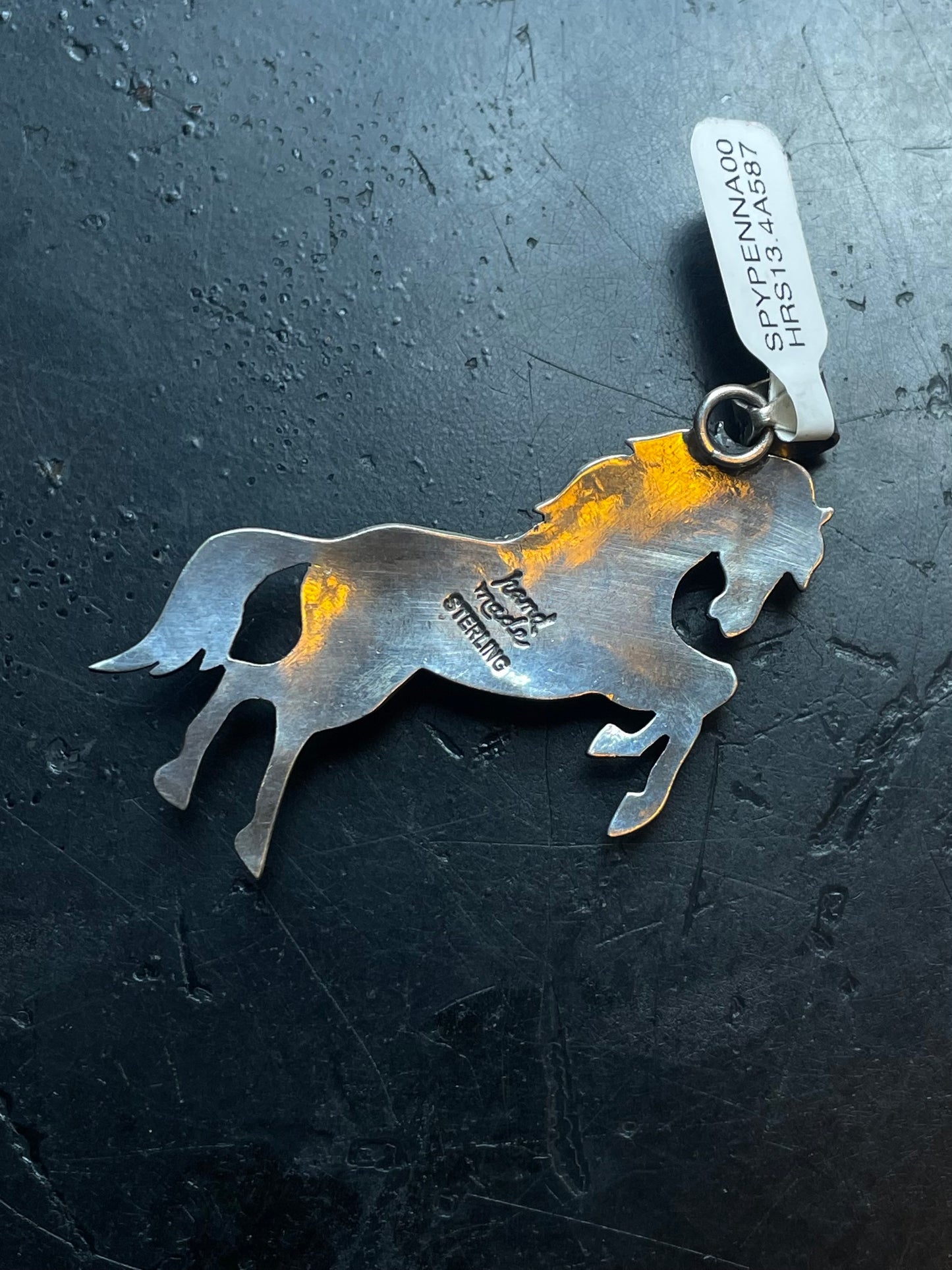 Spiny Oyster Horse Pendant | Sterling Silver | A587
