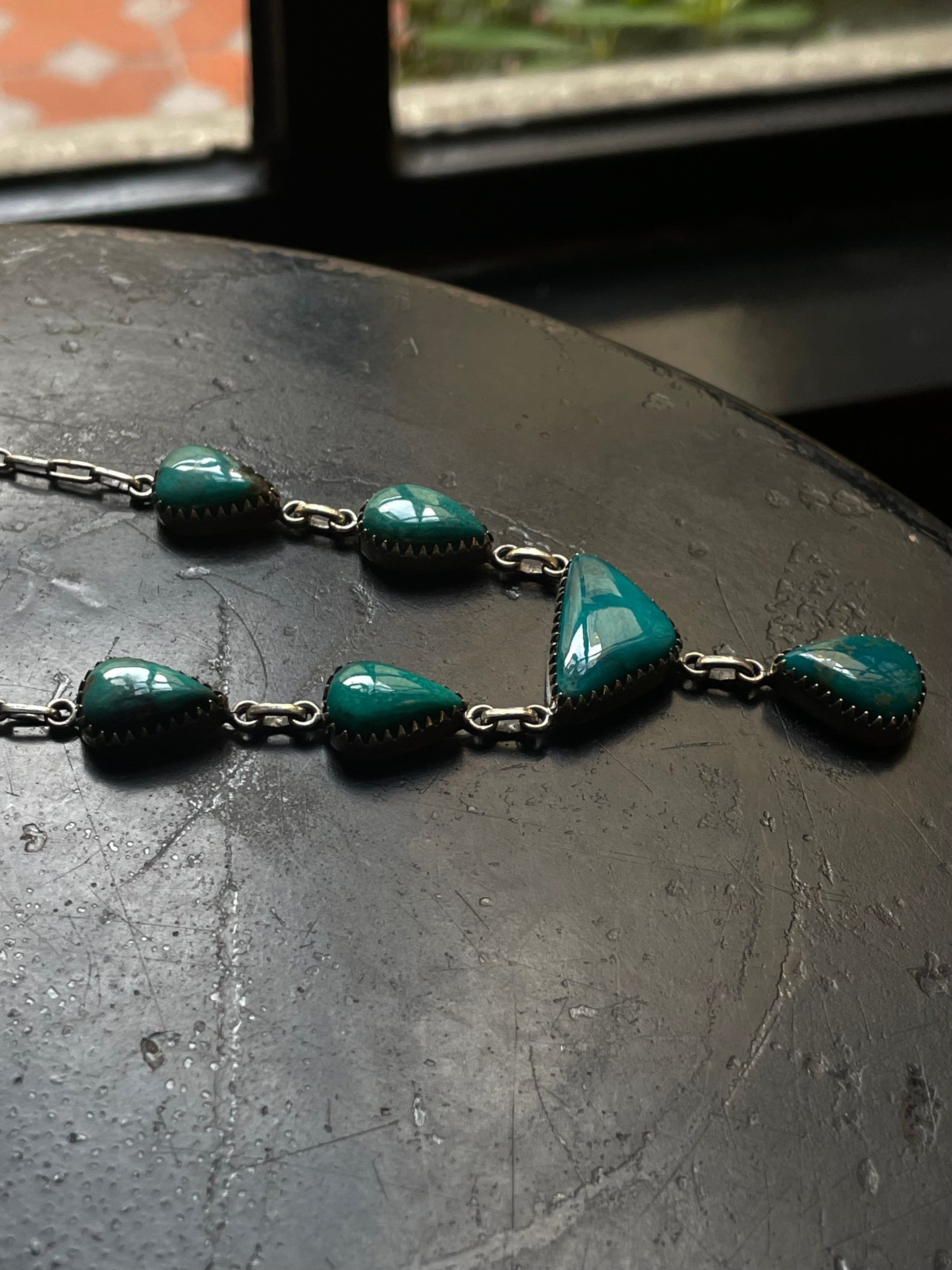 Kingman Turquoise Lariat Necklace | 925 Sterling Silver G409