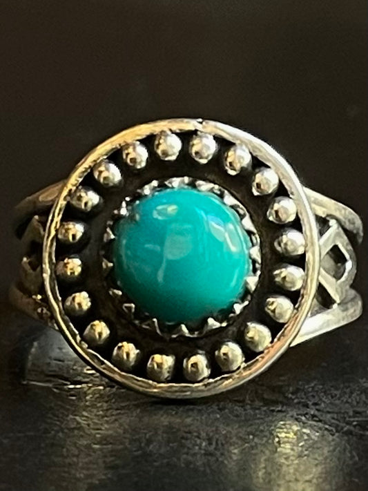 Kingman Turquoise Ring | Sterling Silver | Size 7 G369