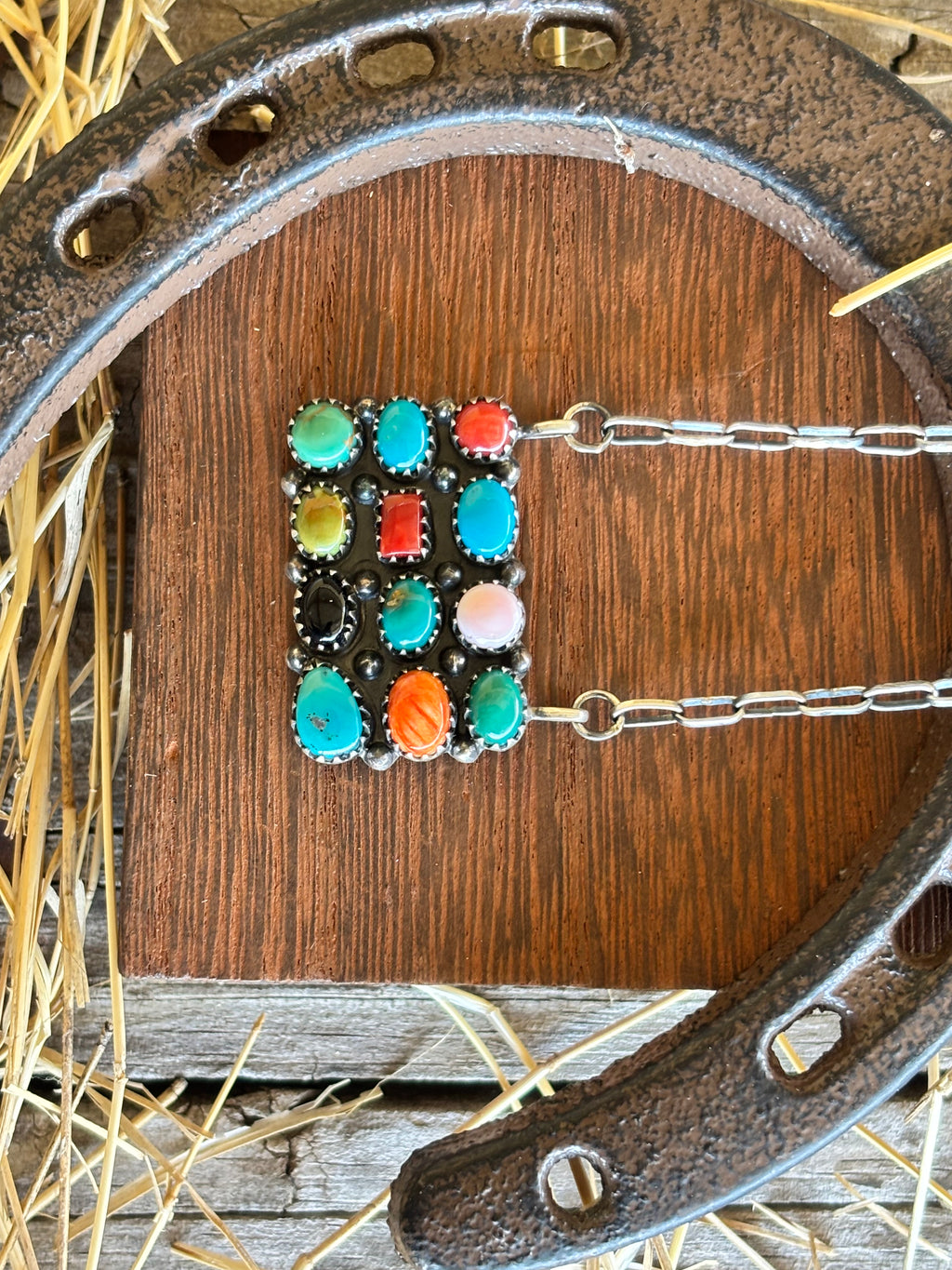 Mixed Stone Bar Necklace | 925 Sterling Silver Z16