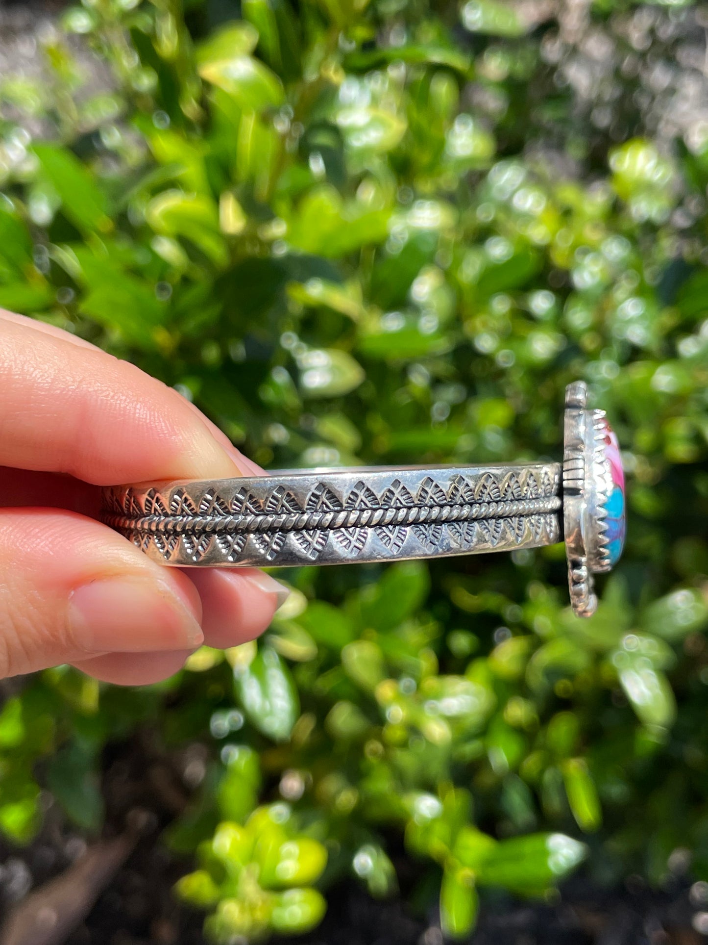Dahlia Turquoise Cuff Bracelet | 925 Sterling Silver D146