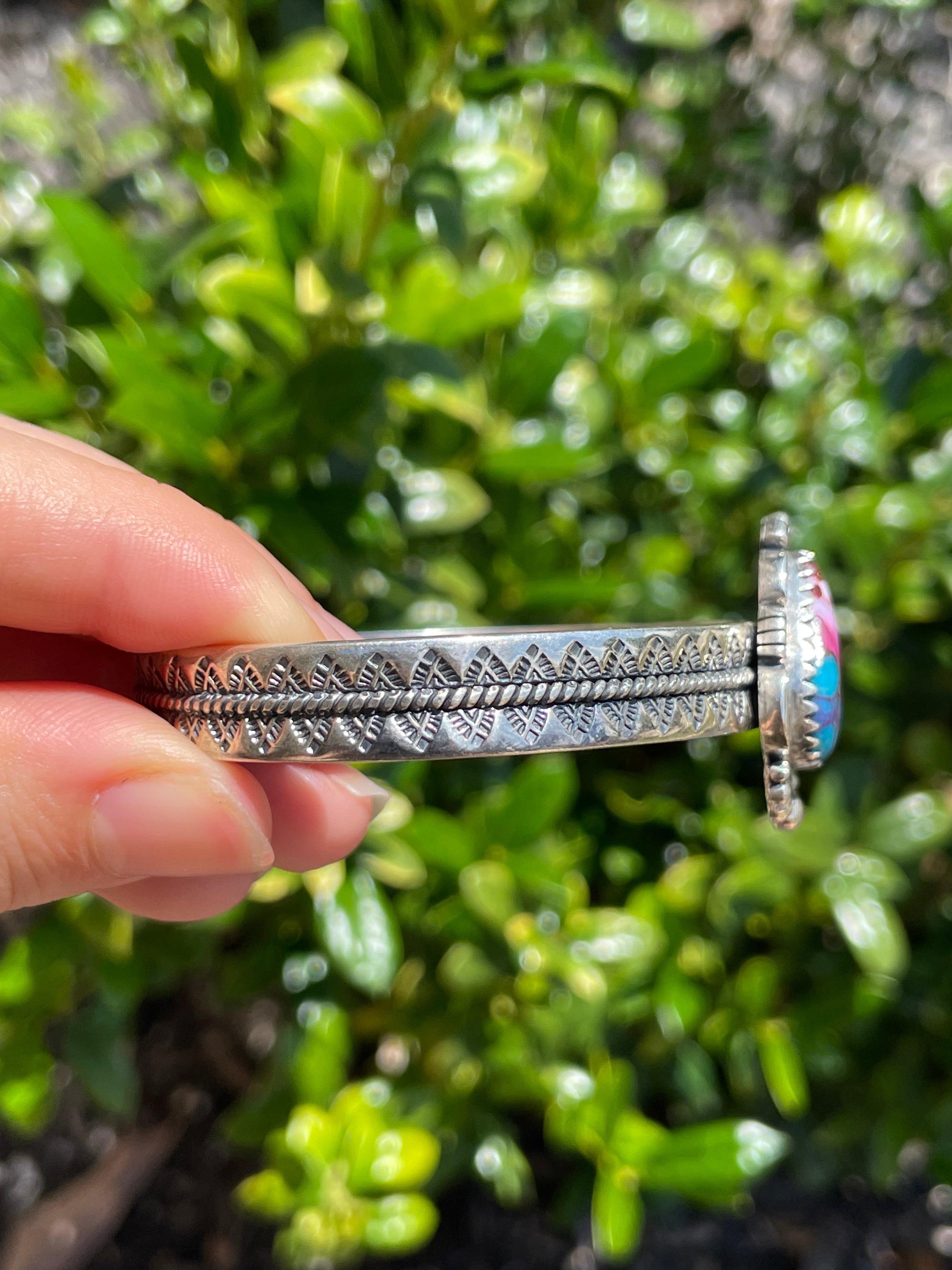Dahlia Turquoise Cuff Bracelet | 925 Sterling Silver D146