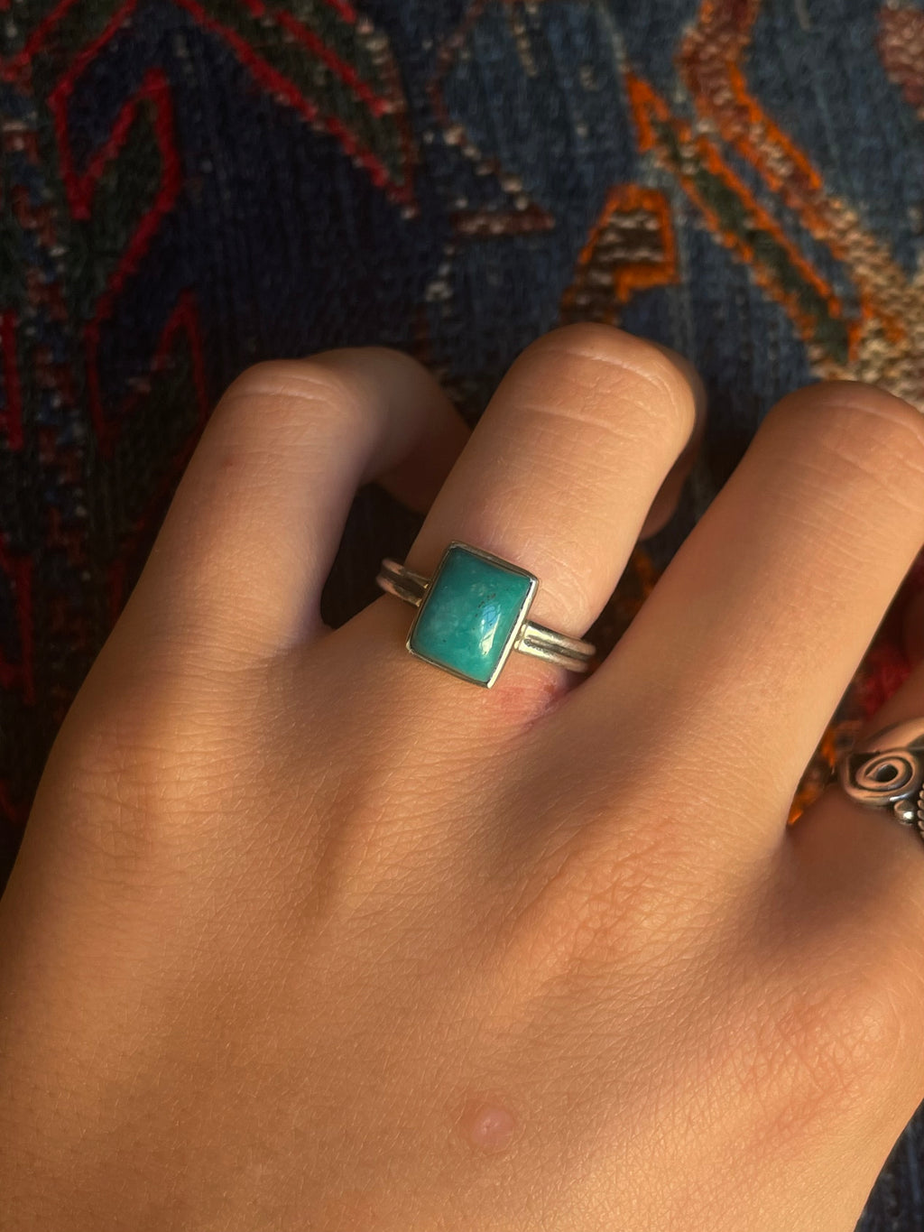 Kingman Turquoise Ring | Sterling Silver | Size 7 G346
