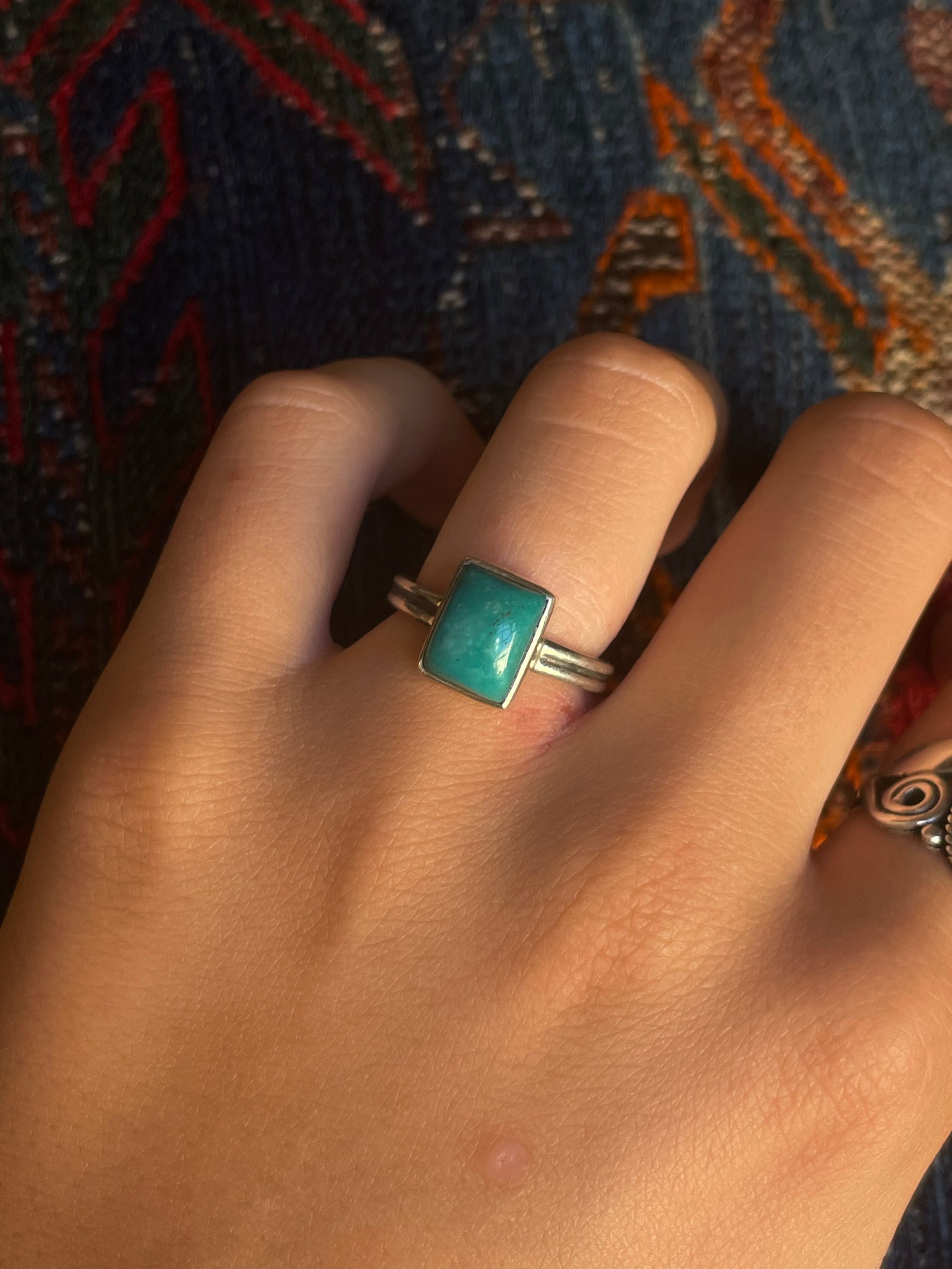 Kingman Turquoise Ring | Sterling Silver | Size 7 G346
