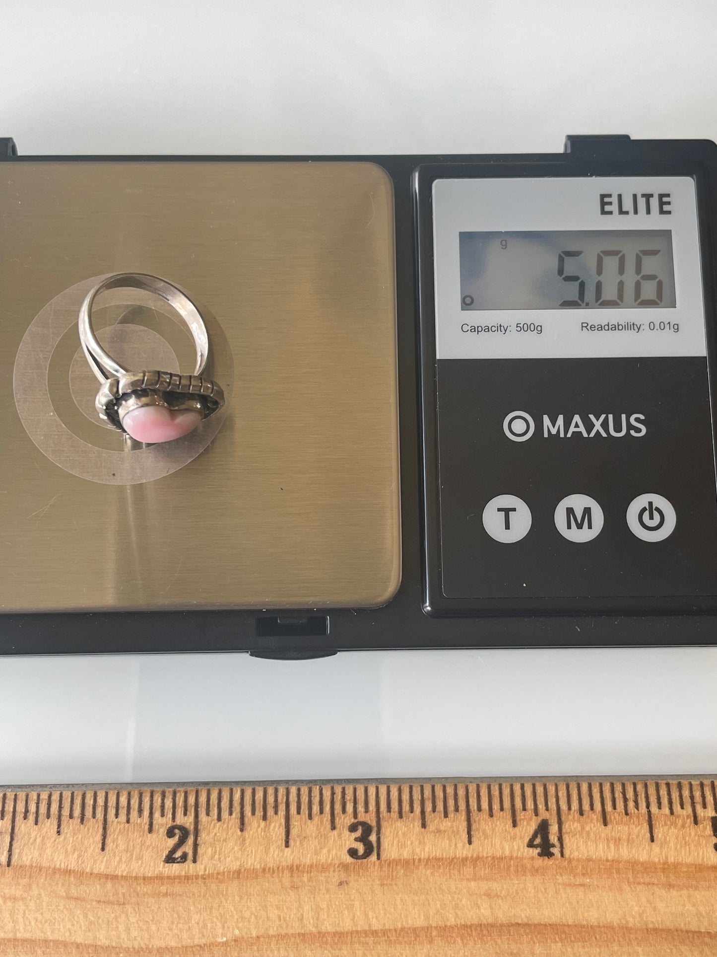 Pink Conch Heart Ring Size 6| 925 Sterling Silver G131