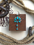 Turquoise Dangle Cluster Pendant | 925 Sterling Silver G690