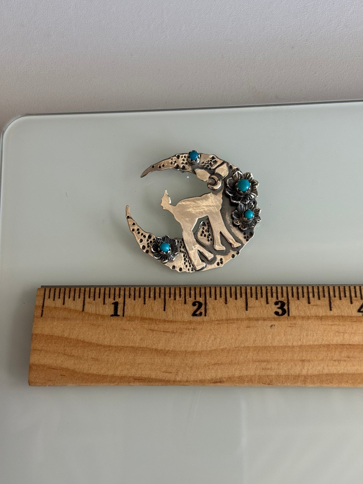 Kingman Turquoise Animal Pendant | Sterling Silver | A812