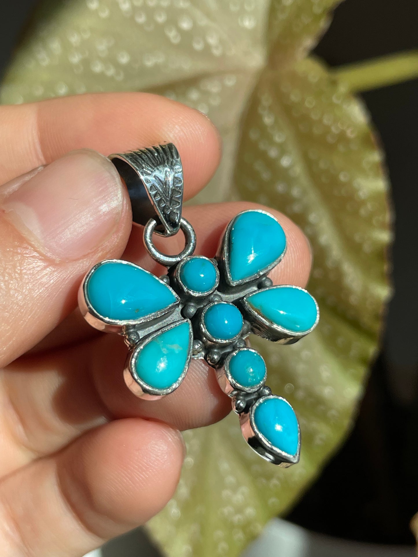 Turquoise Dragonfly Pendant | Sterling Silver 925 B860