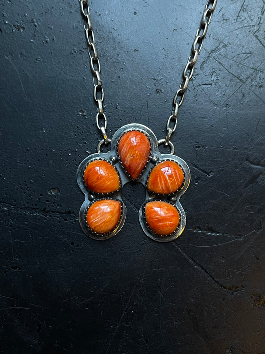 Spiny Oyster Naja Necklace | 925 Sterling Silver E354