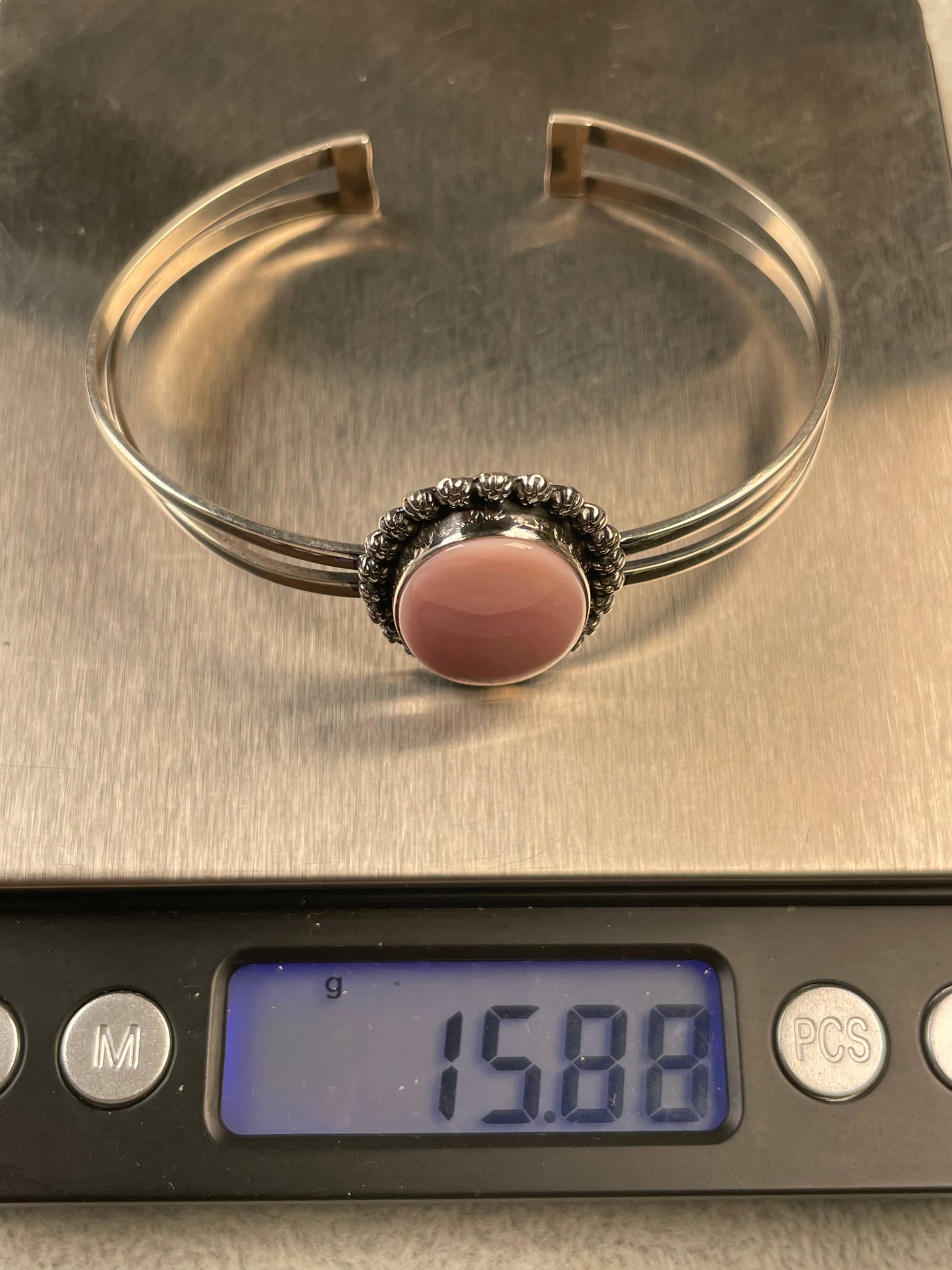 Pink Conch Cuff Bracelet | 925 Sterling Silver D147