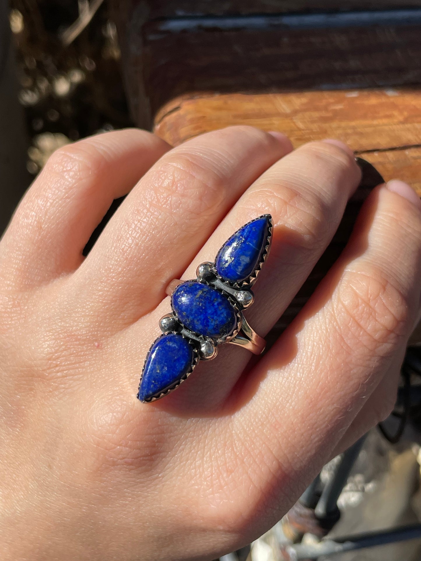 Lapis Ring | 925 Sterling Silver | Size 9 B948