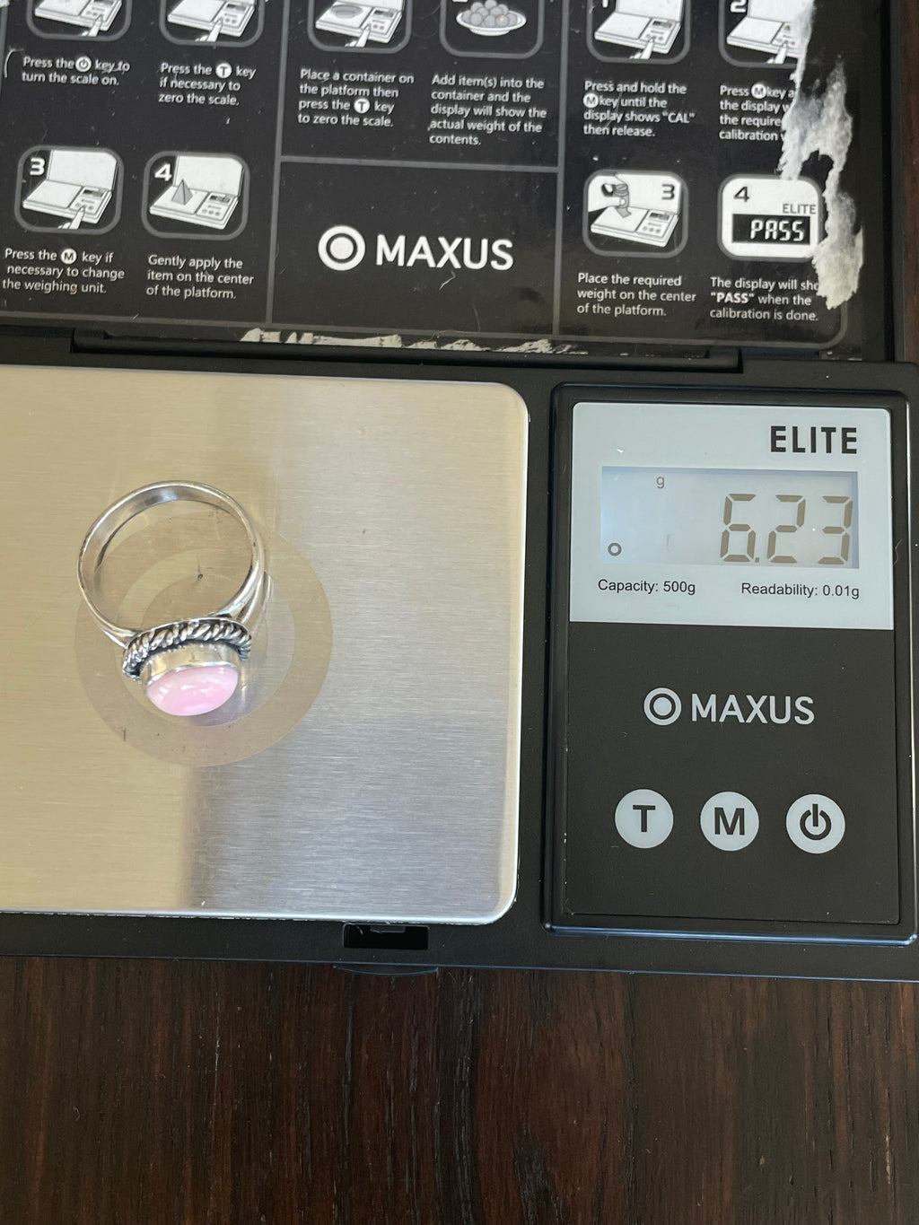Pink Conch Ring Size 8.75 | 925 Sterling Silver E748
