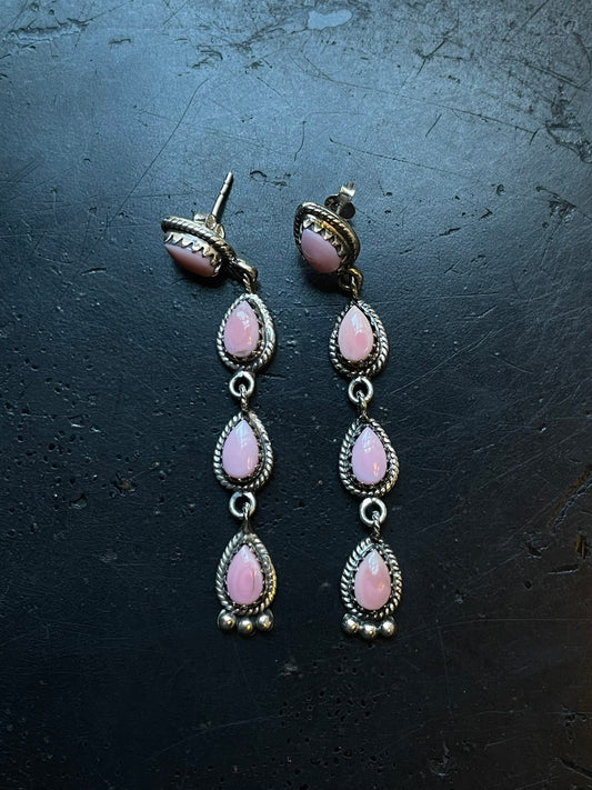 Pink Conch Earrings | 925 Sterling Silver E381