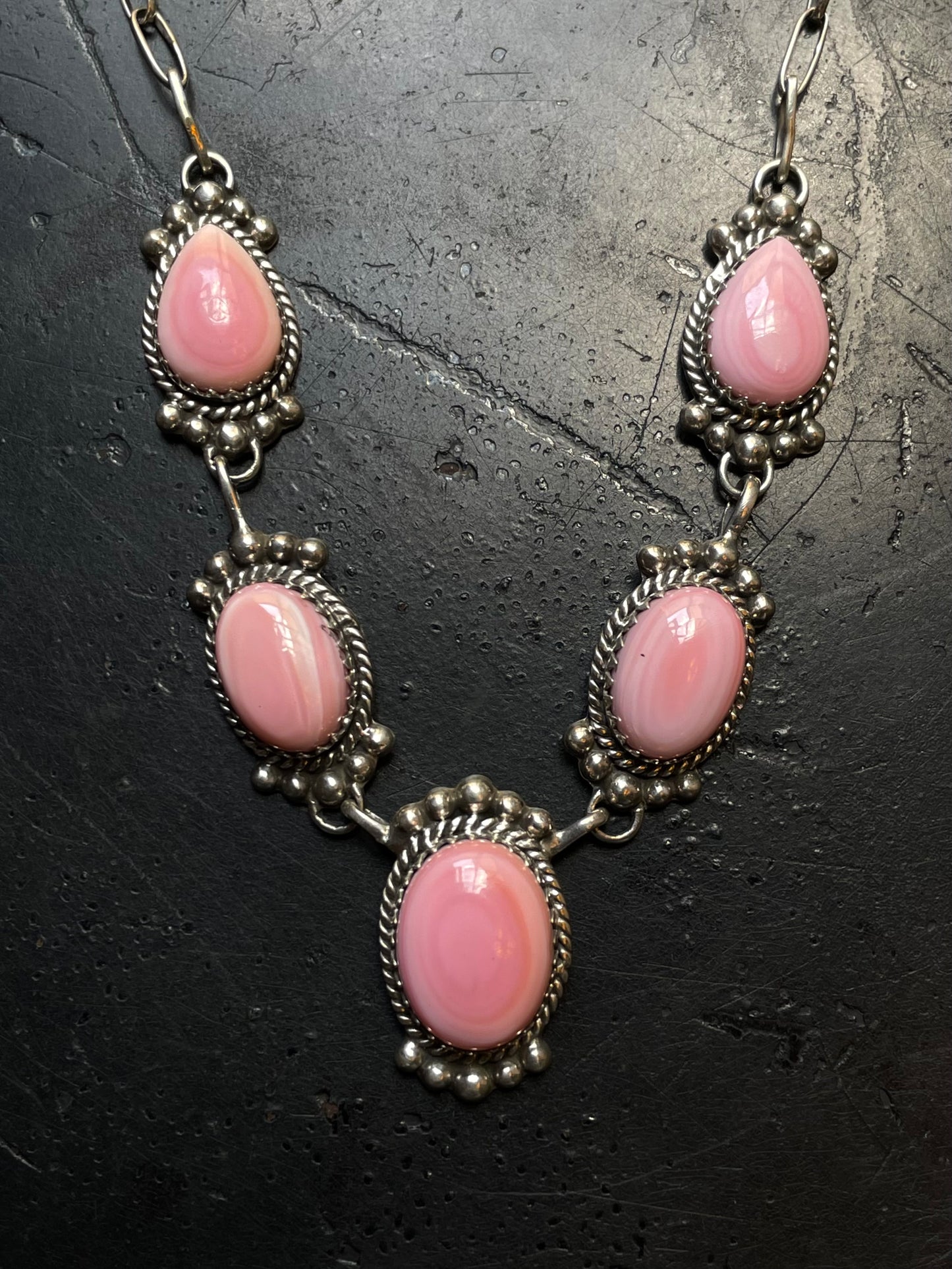 Pink Conch Necklace | 925 Sterling Silver E979