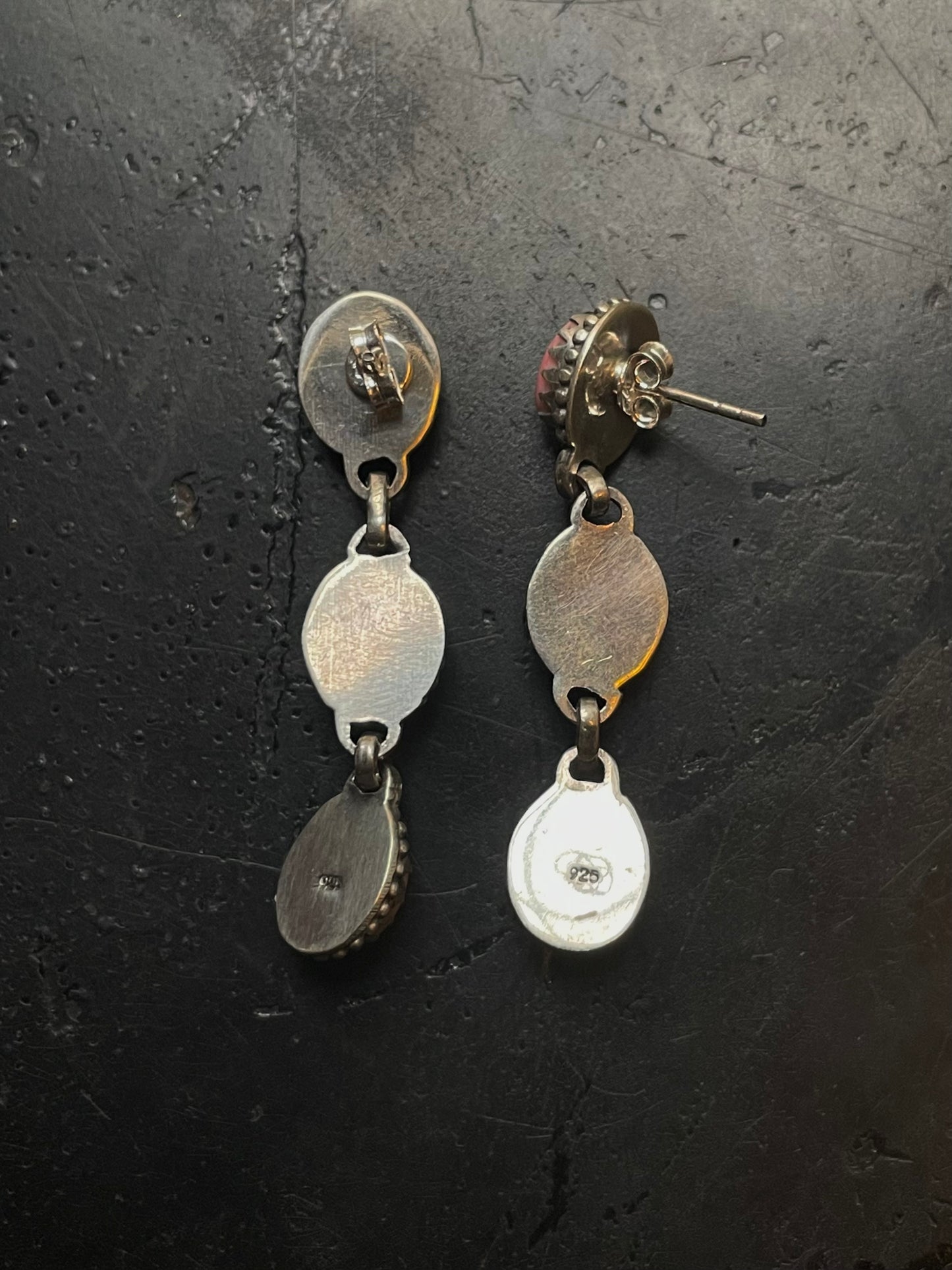 Pink Conch Drop Stud Earrings | 925 Sterling Silver G187