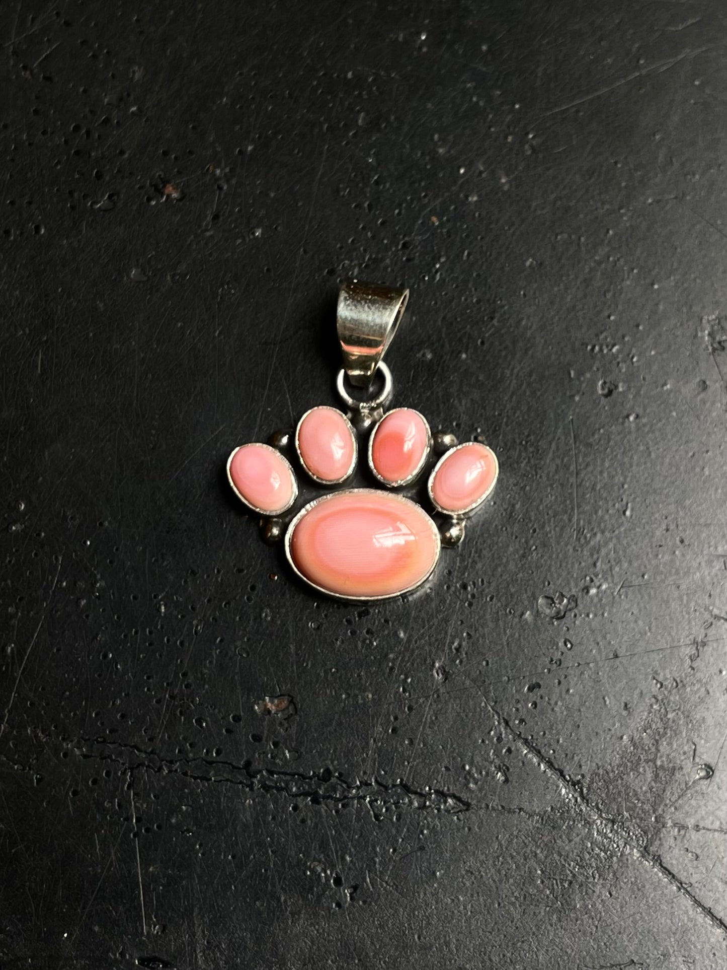 Pink Conch Paw Pendant | 925 Sterling Silver E228