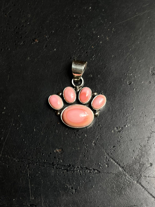 Pink Conch Paw Pendant | 925 Sterling Silver E228