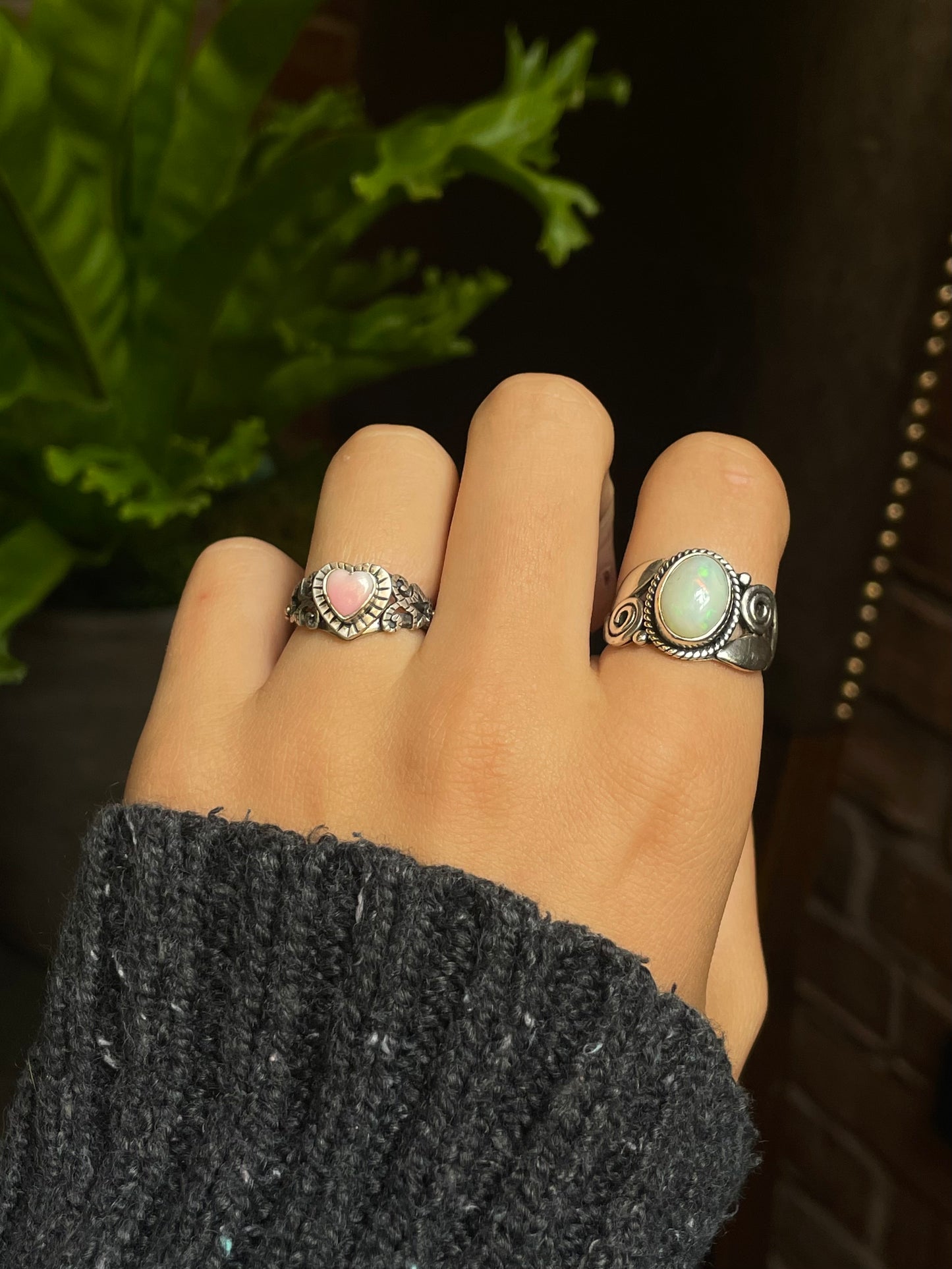 Pink Conch Heart Ring Size 6.5 | 925 Sterling Silver G156