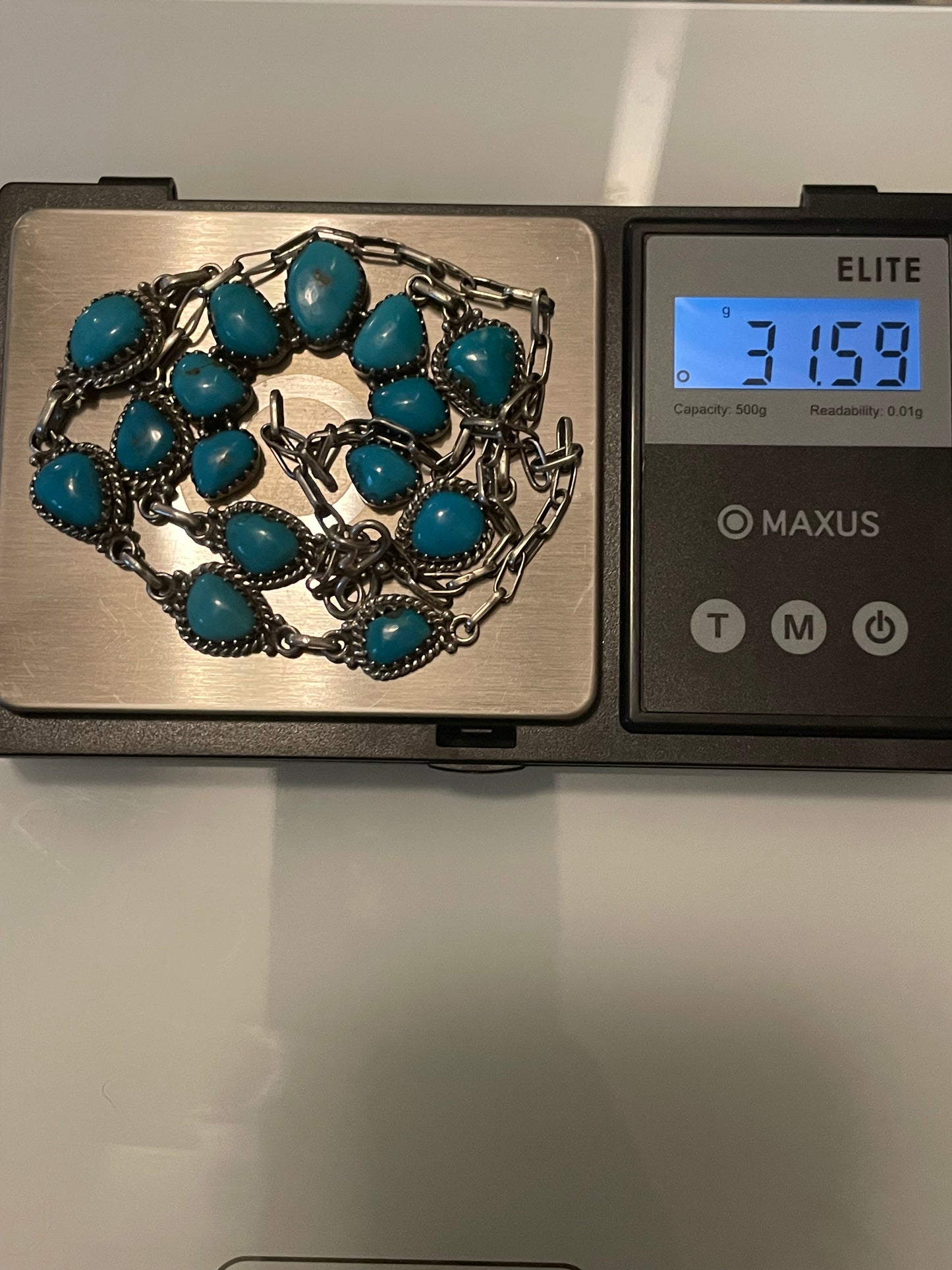 Kingman Turquoise Naja Necklace | 925 Sterling Silver G397