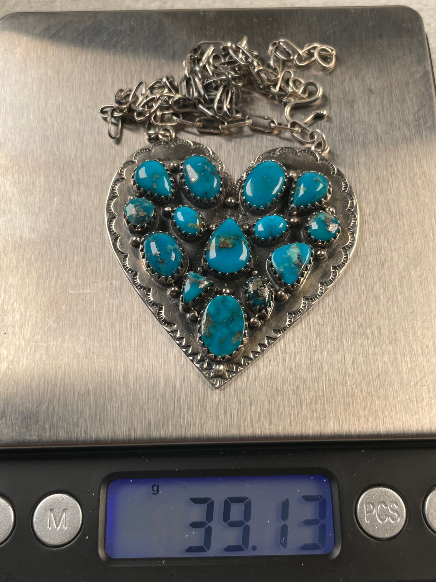 Turquoise Heart Necklace | 925 Sterling Silver D160