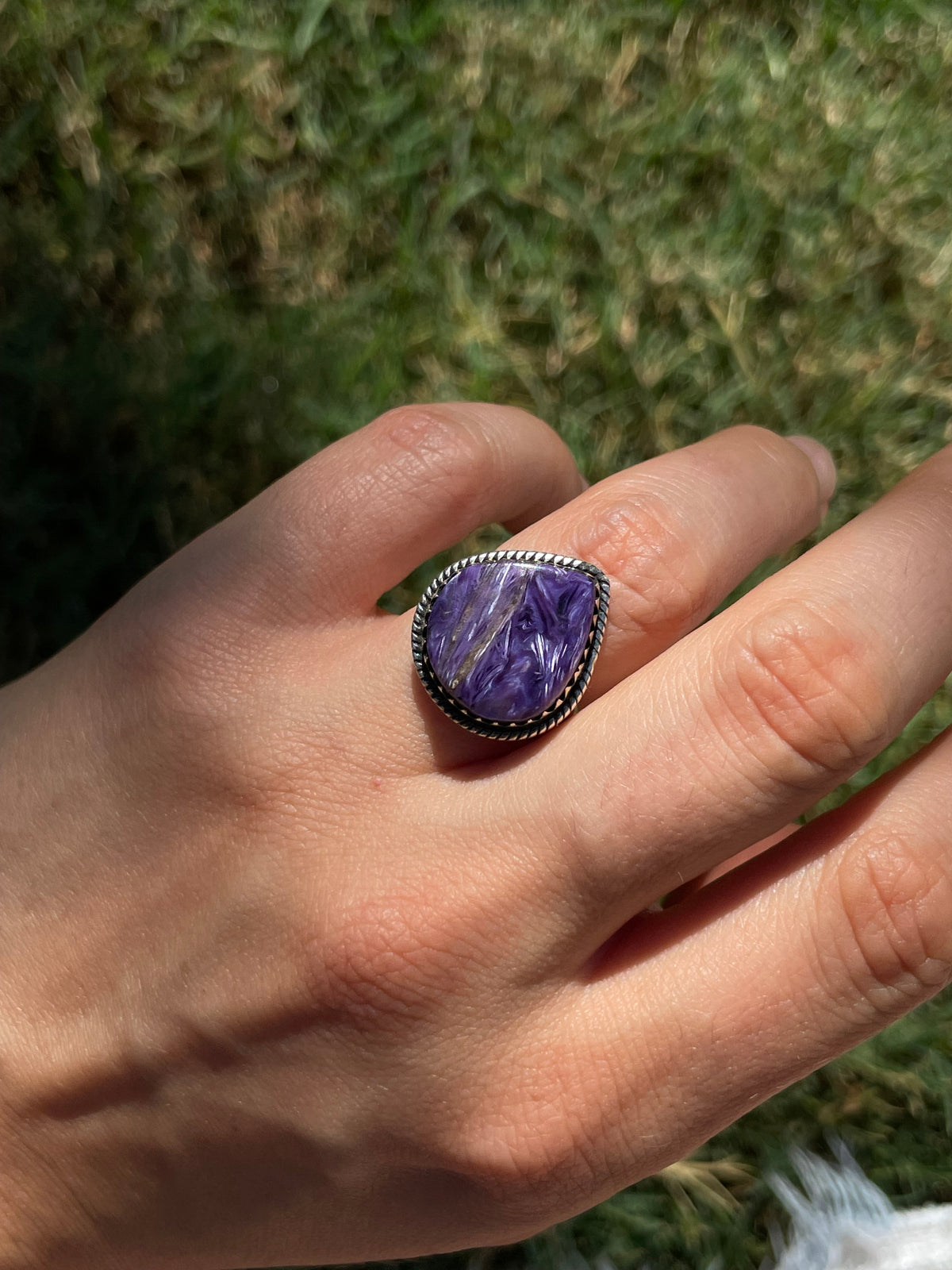 Charoite Ring Size 6.5| 925 Sterling Silver D294