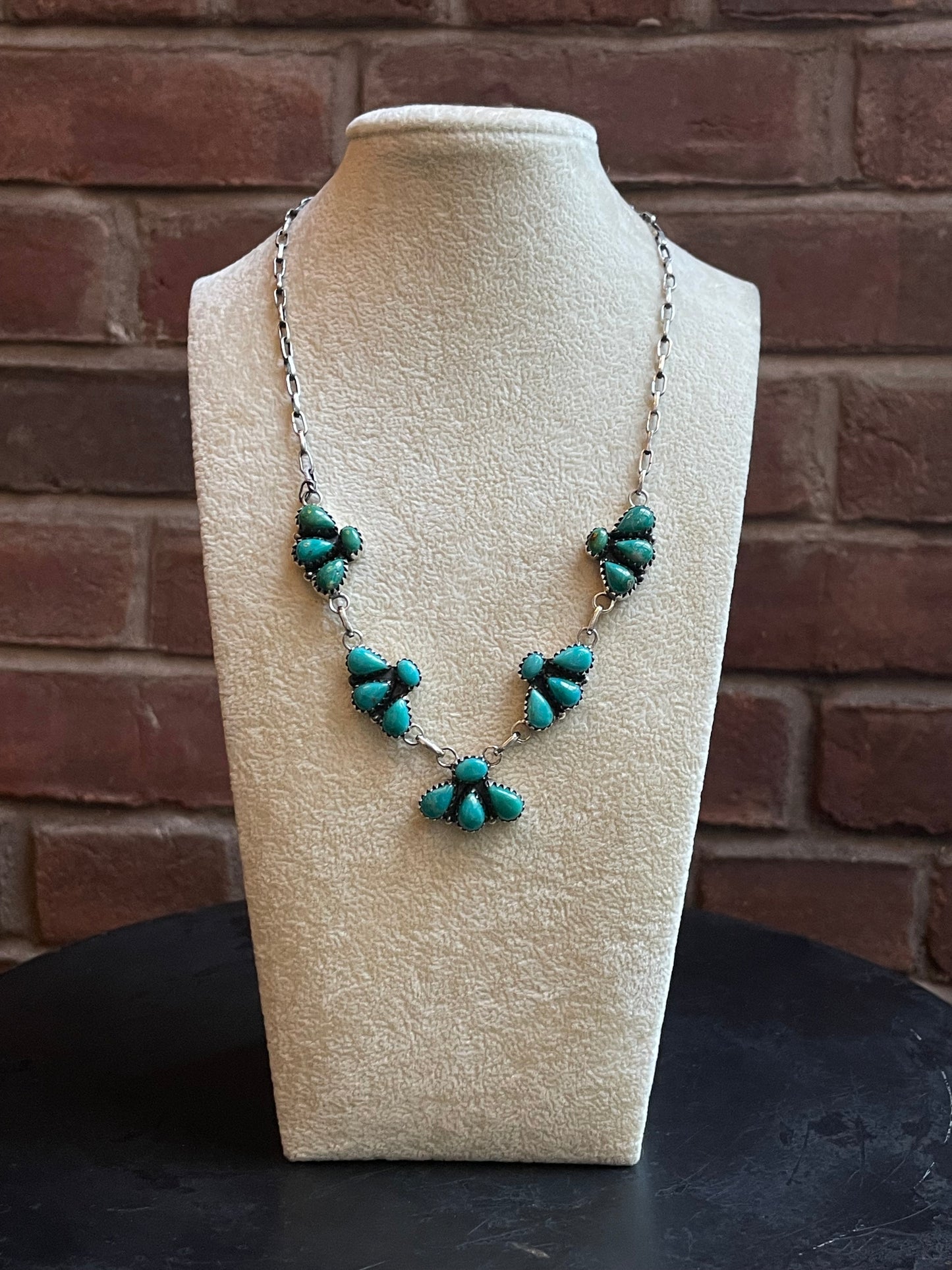 Kingman Turquoise Statement Necklace | 925 Sterling Silver E350
