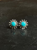 Kingman Turquoise Stud Earrings | 925 Sterling Silver E810