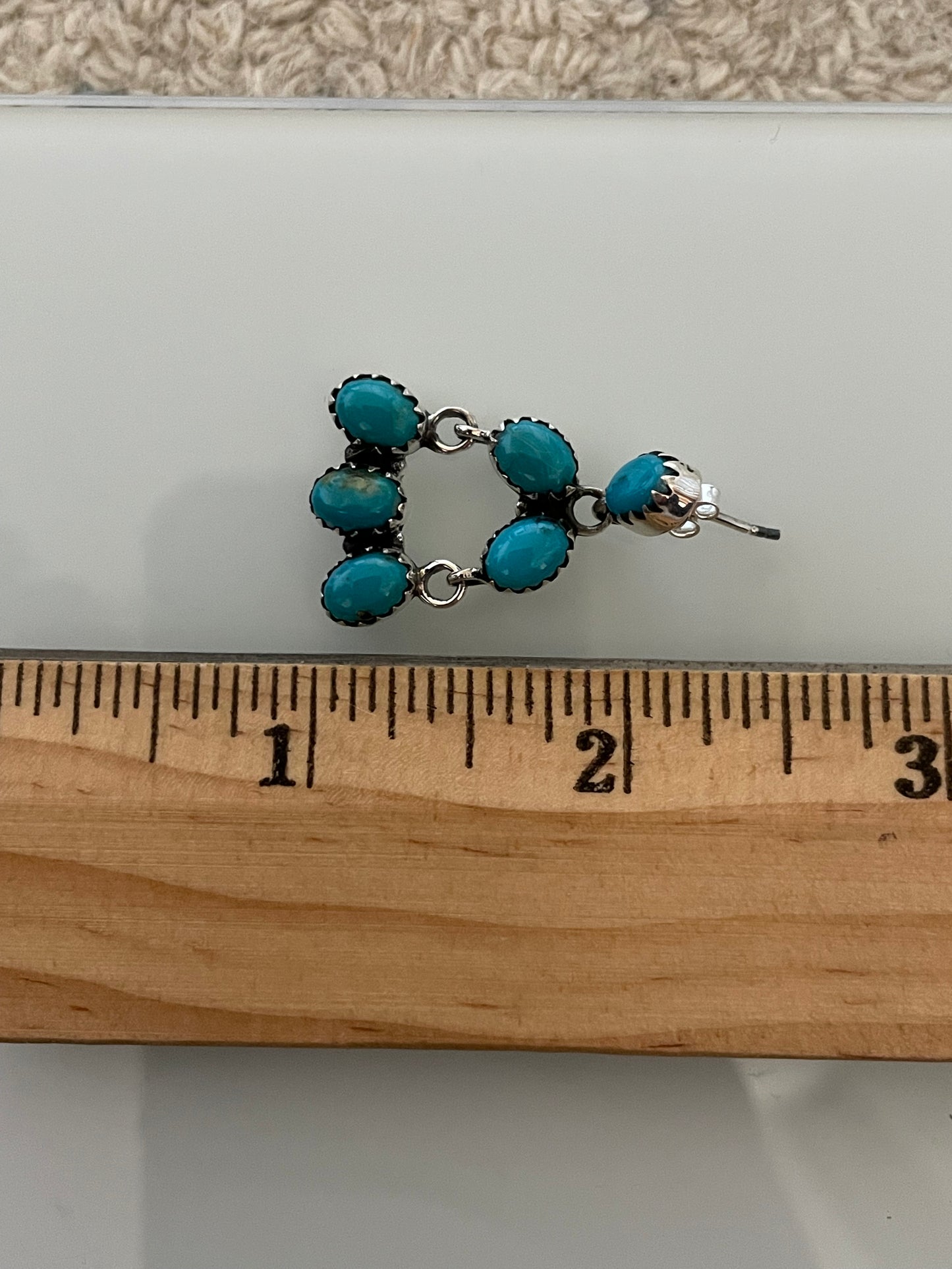 Kingman Turquoise Chandelier Earrings | 925 Sterling Silver E404