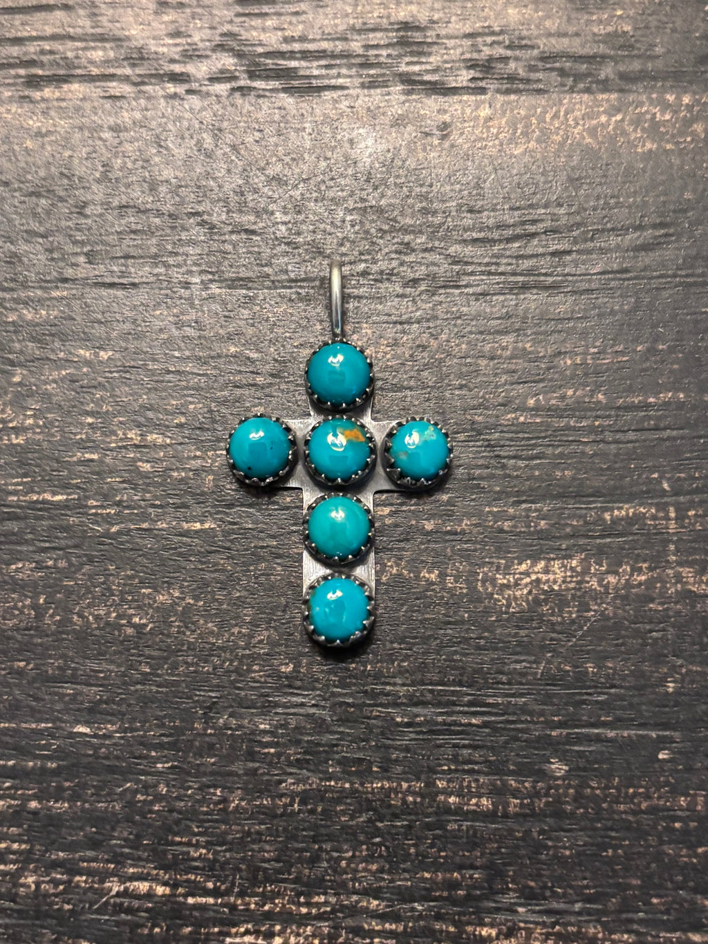 Turquoise Cross Pendant | 925 Sterling Silver Southwestern A114