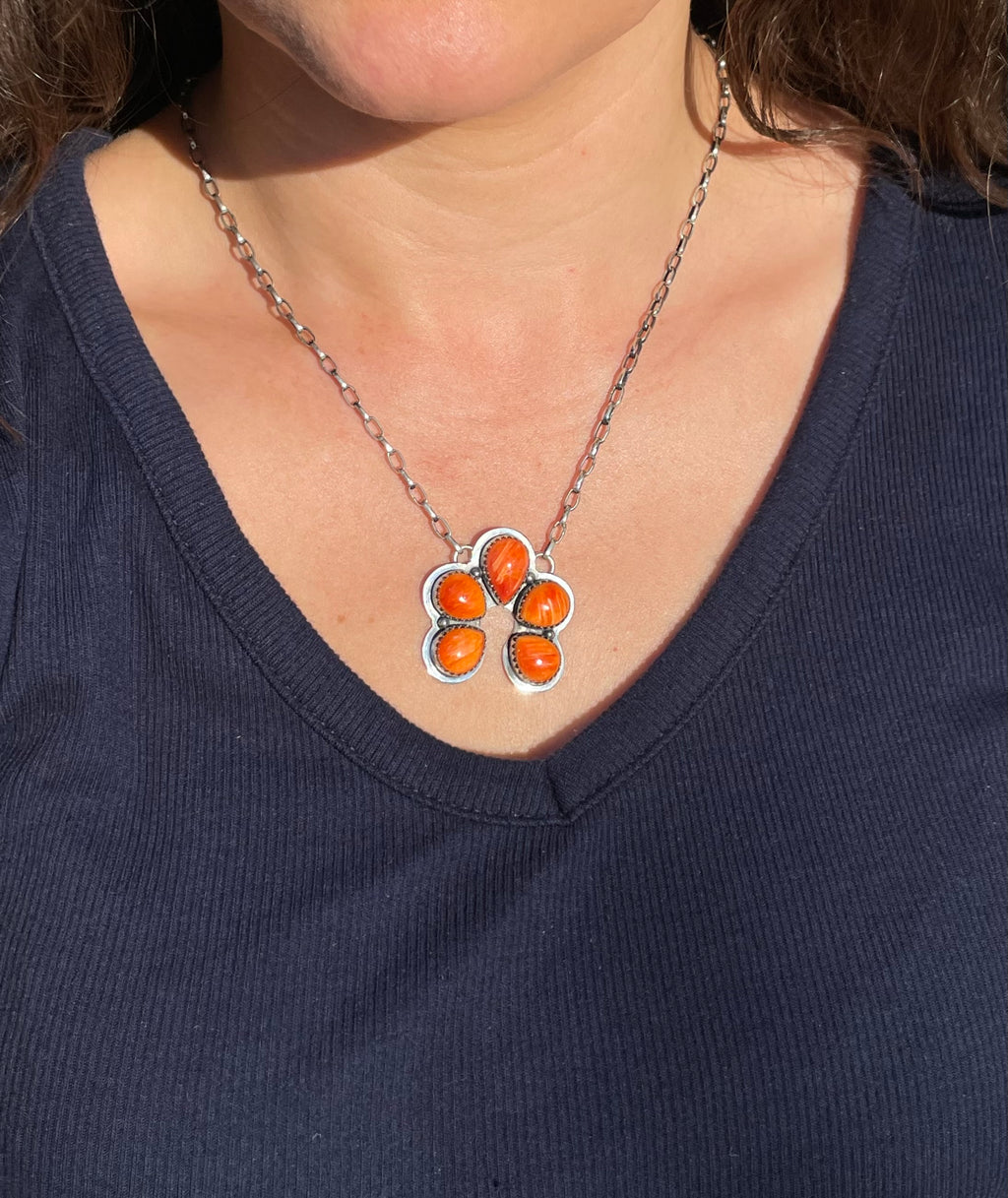 Spiny Oyster Naja Necklace | 925 Sterling Silver E354