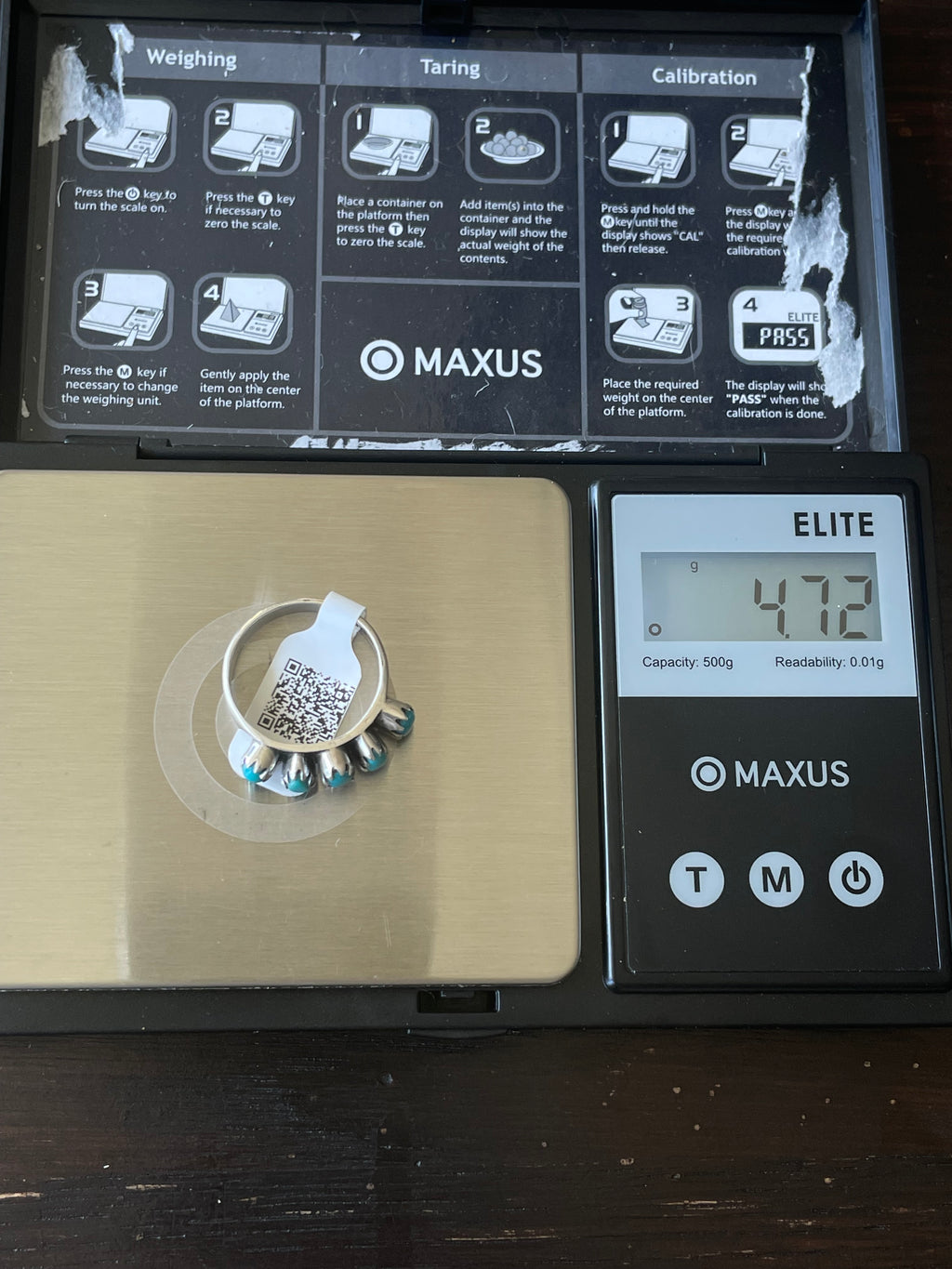 Kingman Turquoise Round Ring | Sterling Silver | Size 9 | A314