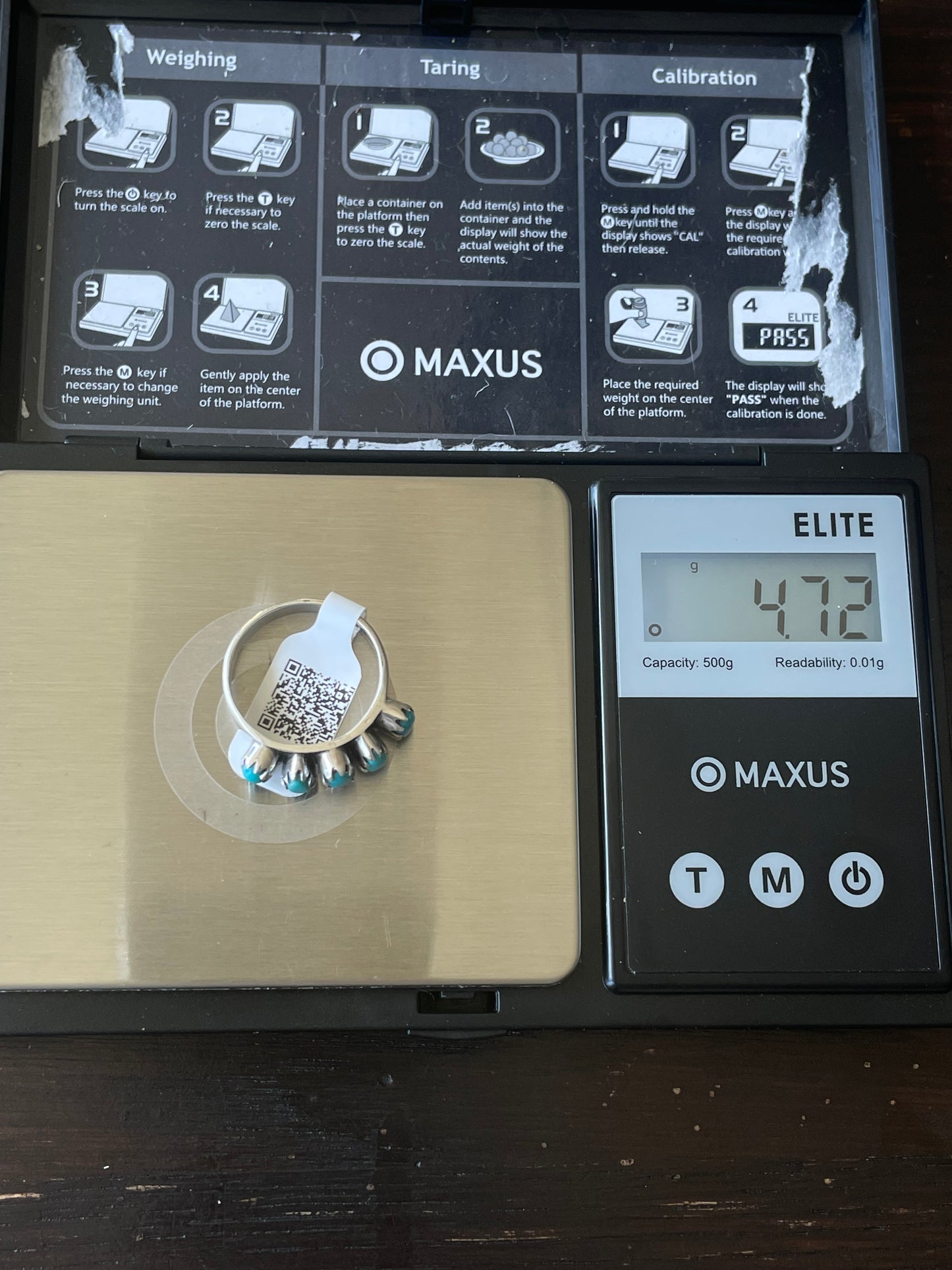 Kingman Turquoise Round Ring | Sterling Silver | Size 9 | A314