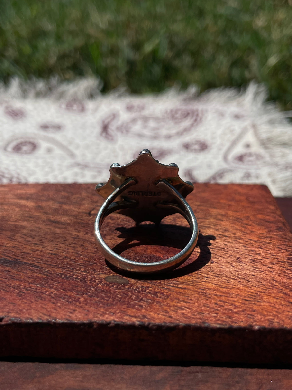 Turquoise Ring | 925 Sterling Silver Size 8.5 D296