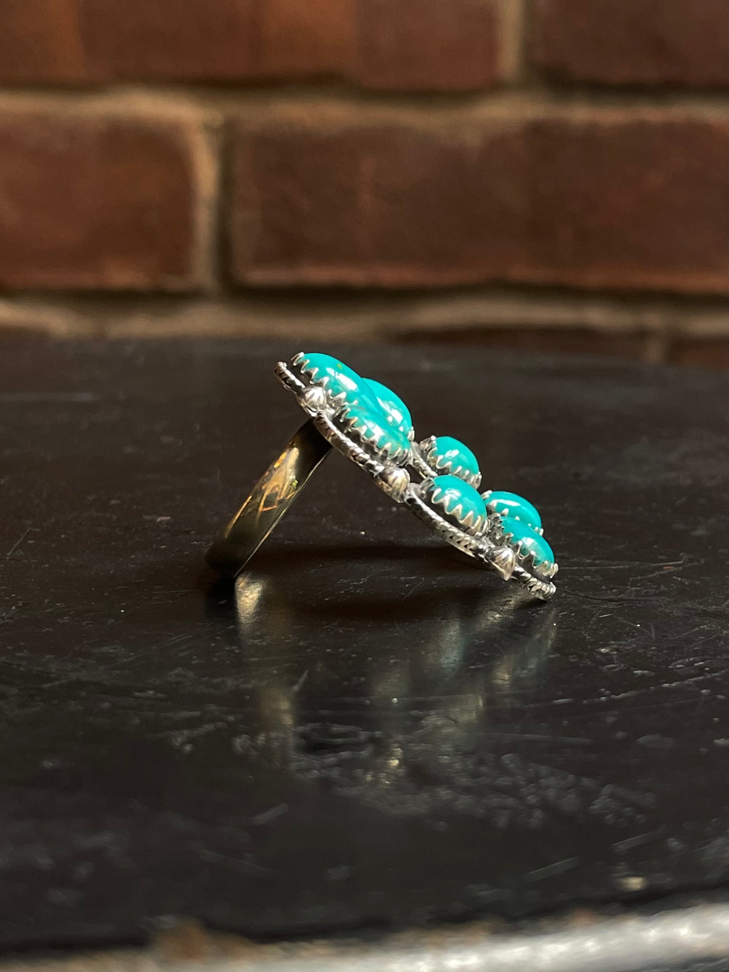 Kingman Turquoise Naja Ring Size 7 | 925 Sterling Silver G473