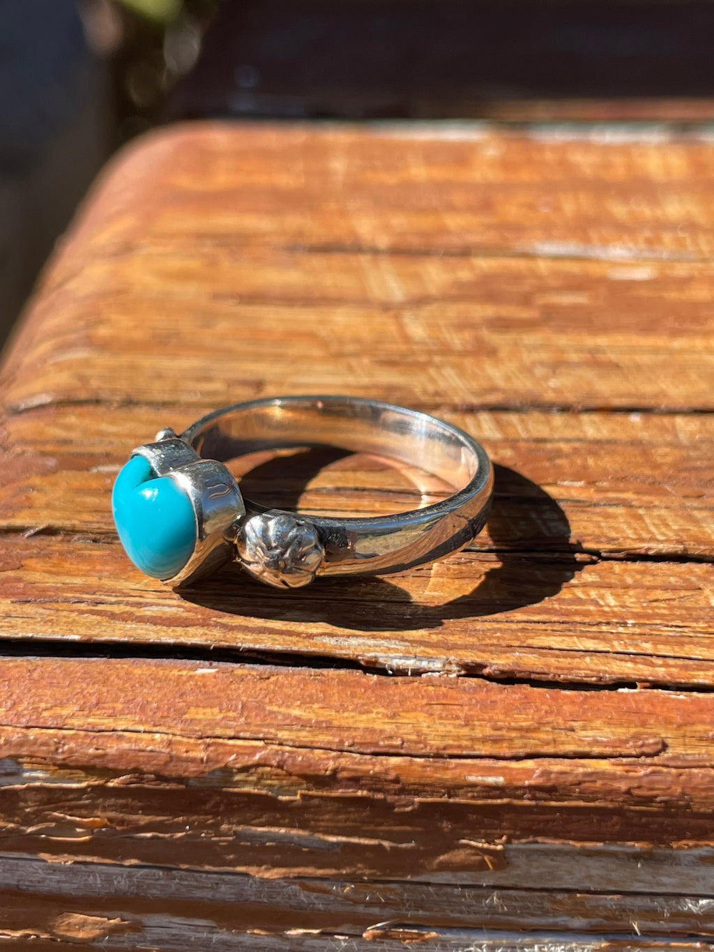 Turquoise Heart Ring Size 6.75 | 925 Sterling Silver B922