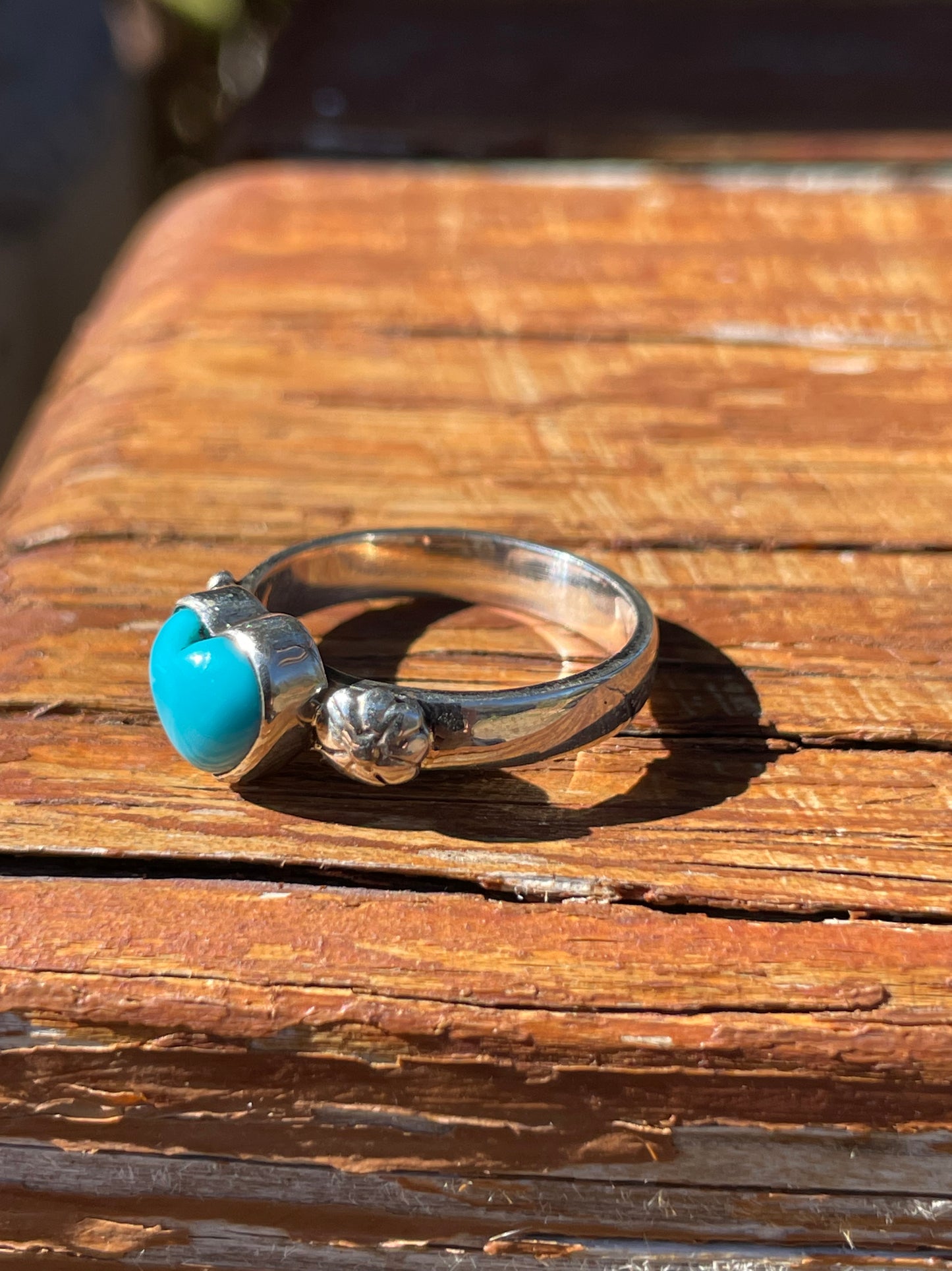 Turquoise Heart Ring Size 6.75 | 925 Sterling Silver B922