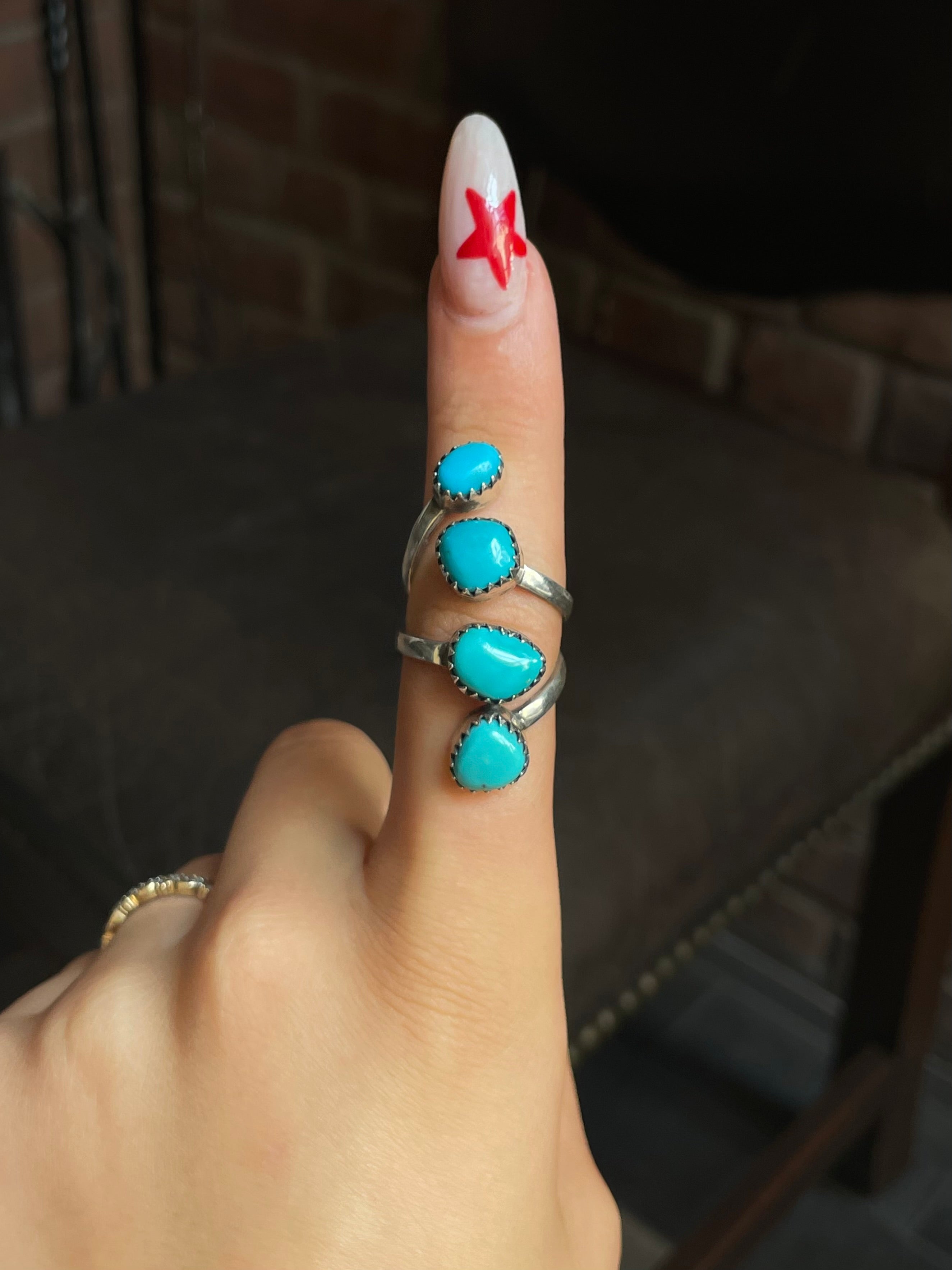Kingman Turquoise Ring Size 7.5 | 925 Sterling Silver G589