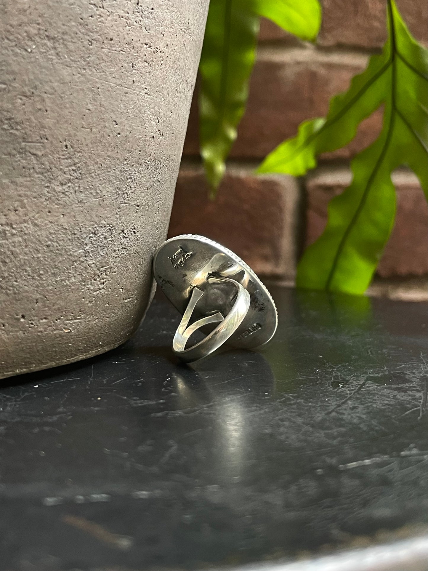 Wild Horse Stone Ring | Sterling Silver 925 | Size 10 C594