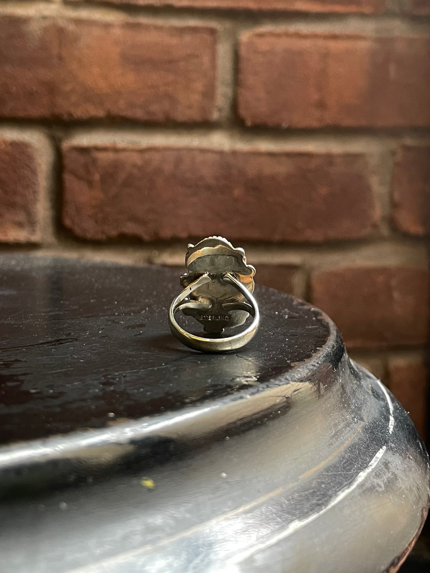 Spiny Oyster Floral Ring Size 8 | 925 Sterling Silver C466