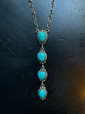 Turquoise Lariat Necklace | Sterling Silver 925 C760