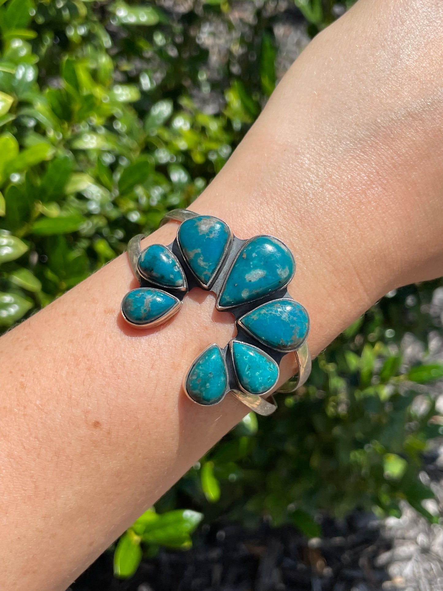Kingman Turquoise Naja Cuff Bracelet | 925 Sterling Silver D156