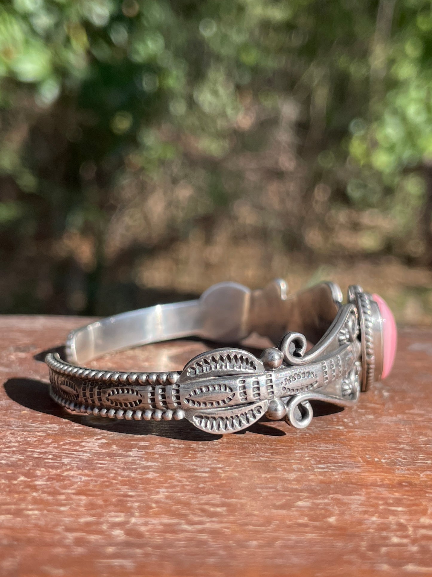 Pink Conch Heart Cuff | 925 Sterling Silver D114