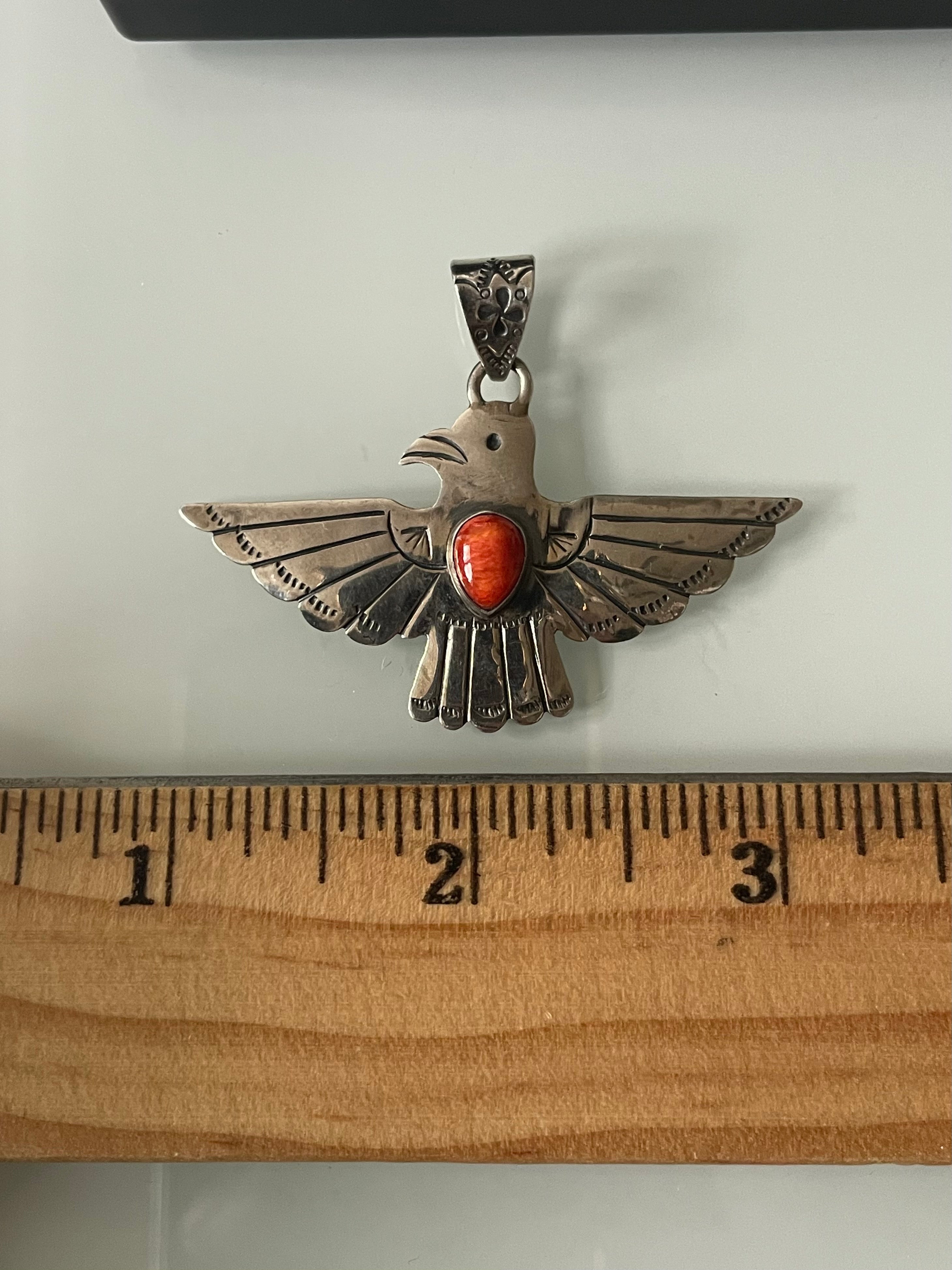 Spiny Oyster Thunderbird Pendant | 925 Sterling Silver E531