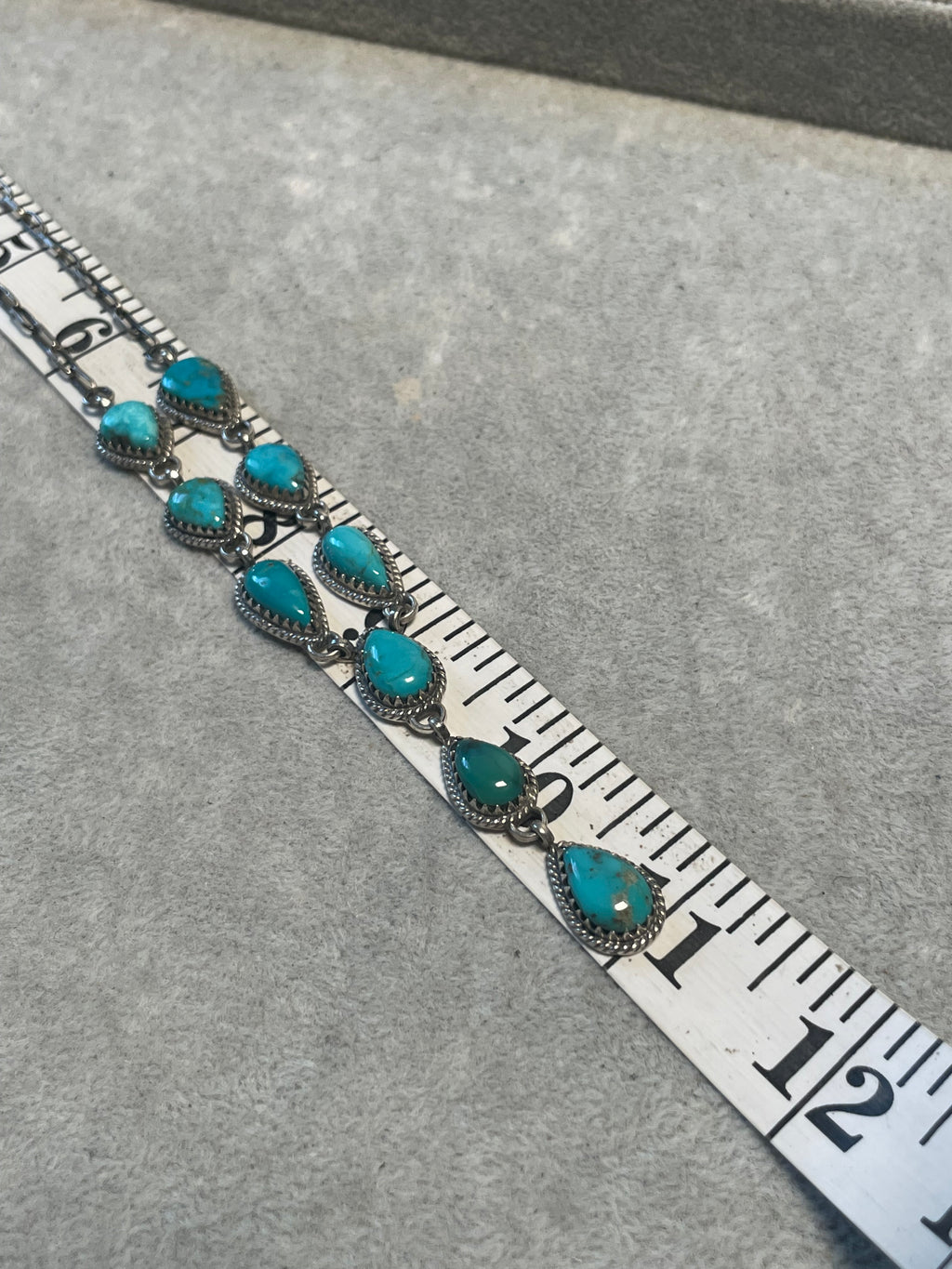 Kingman Turquoise Lariat Necklace | 925 Sterling Silver D226
