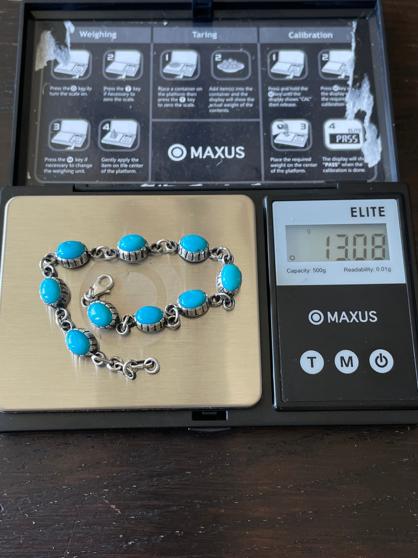 Kingman Turquoise Link Bracelet | Sterling Silver E837