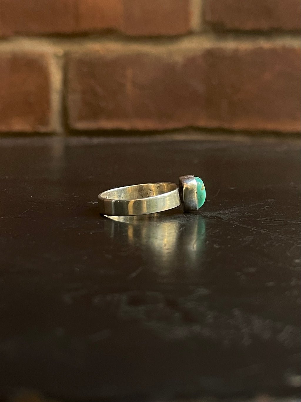 Kingman Turquoise Heart Ring | Sterling Silver | Size 8 G371